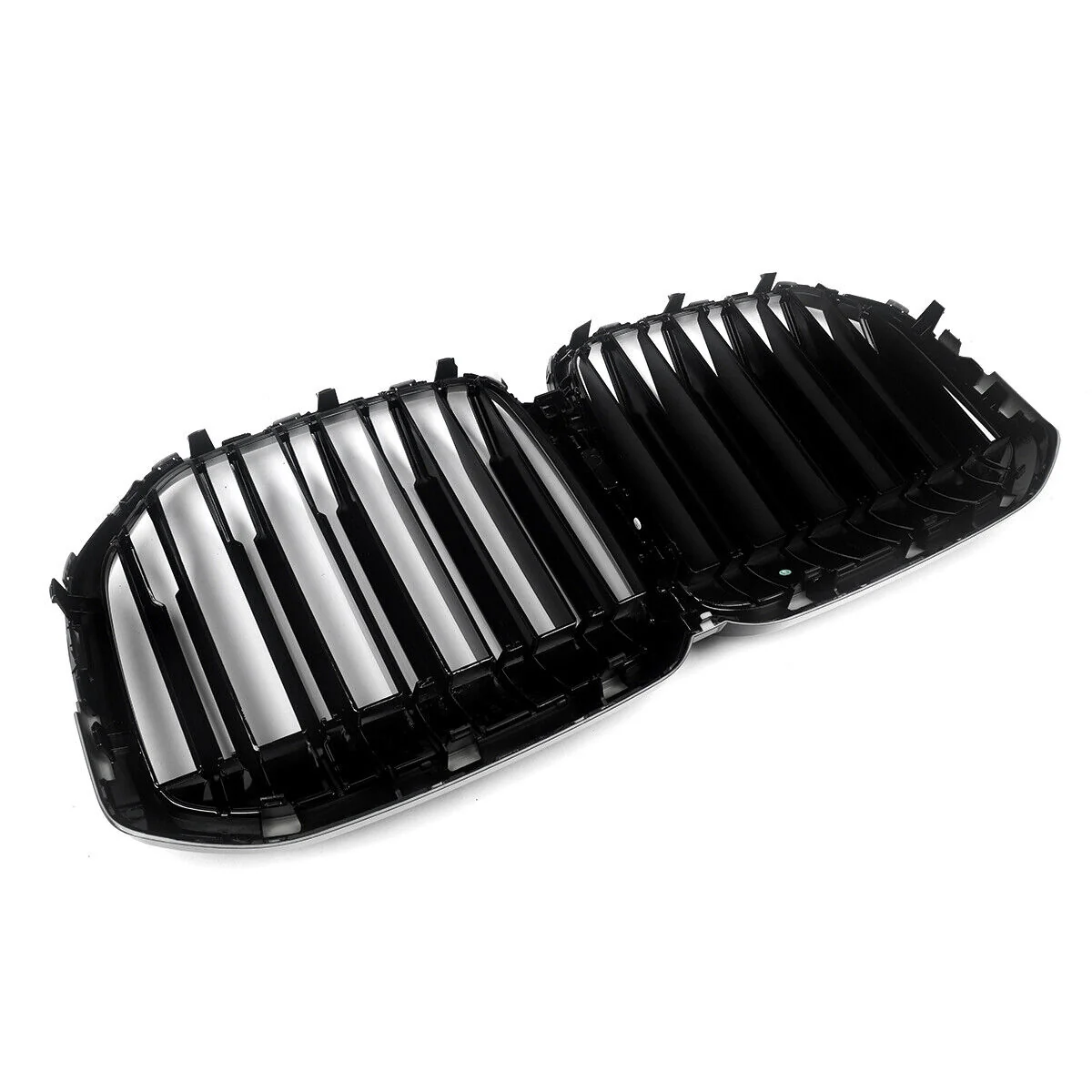 Gloss Black Front Bumper Grill Dual Slats For BMW X7 G07 M50i 2019-2022 - Image 12