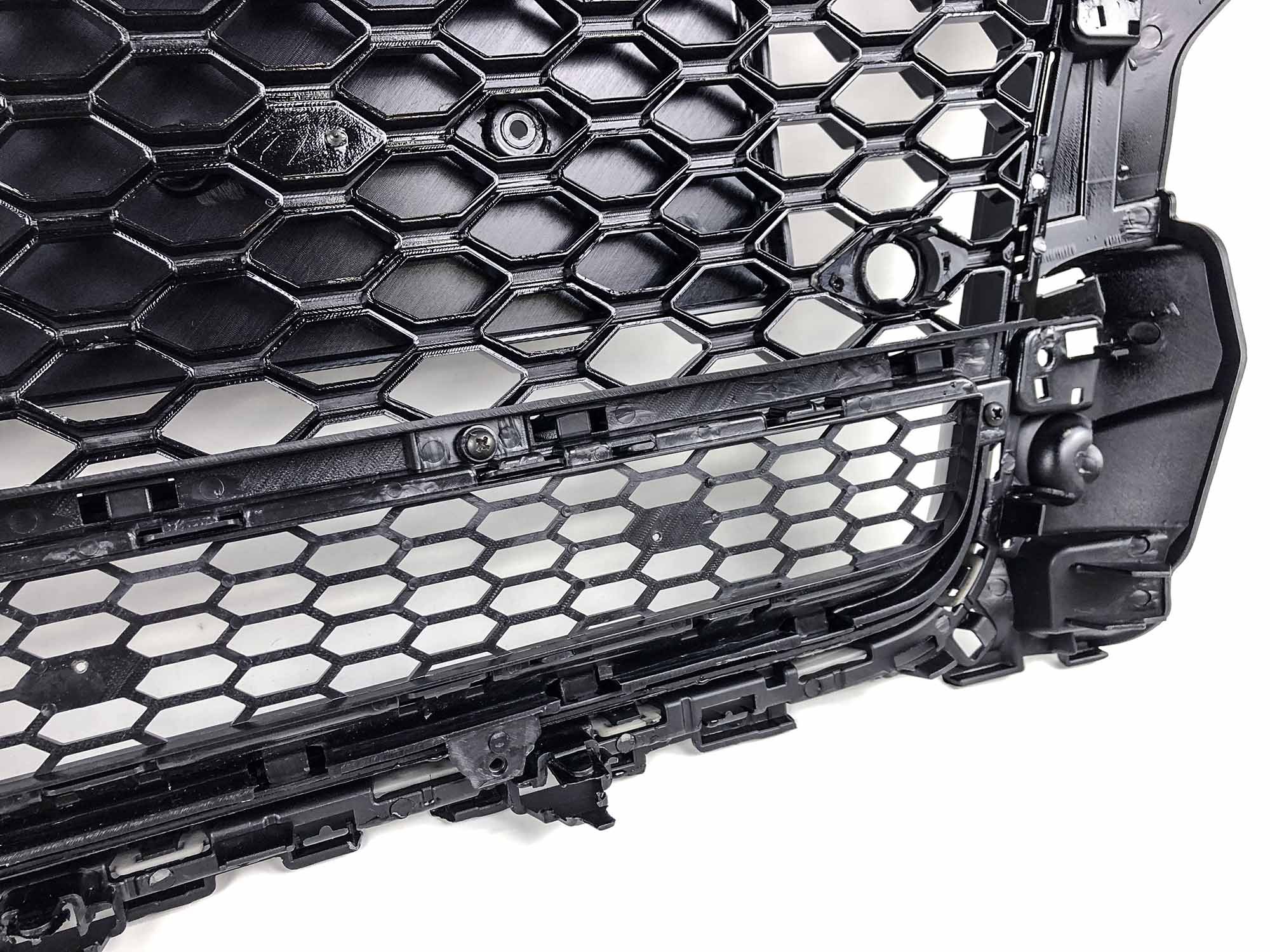 Gloss Black Front Bumper Grille Upper Grill Honeycomb for Audi A3 S3 2013 2014 2015 2016 - Image 14