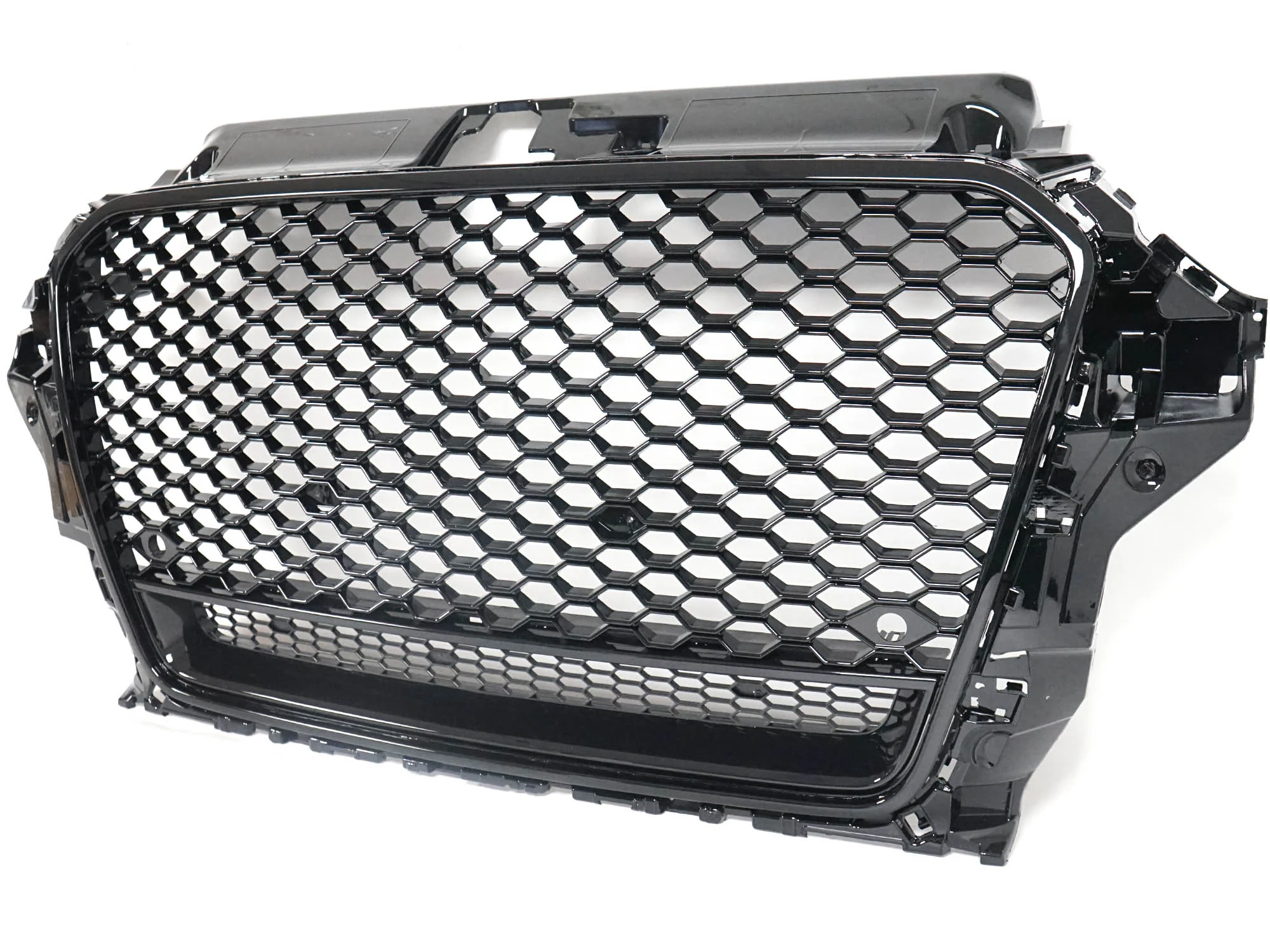 Gloss Black Front Bumper Grille Upper Grill Honeycomb for Audi A3 S3 2013 2014 2015 2016 - Image 5