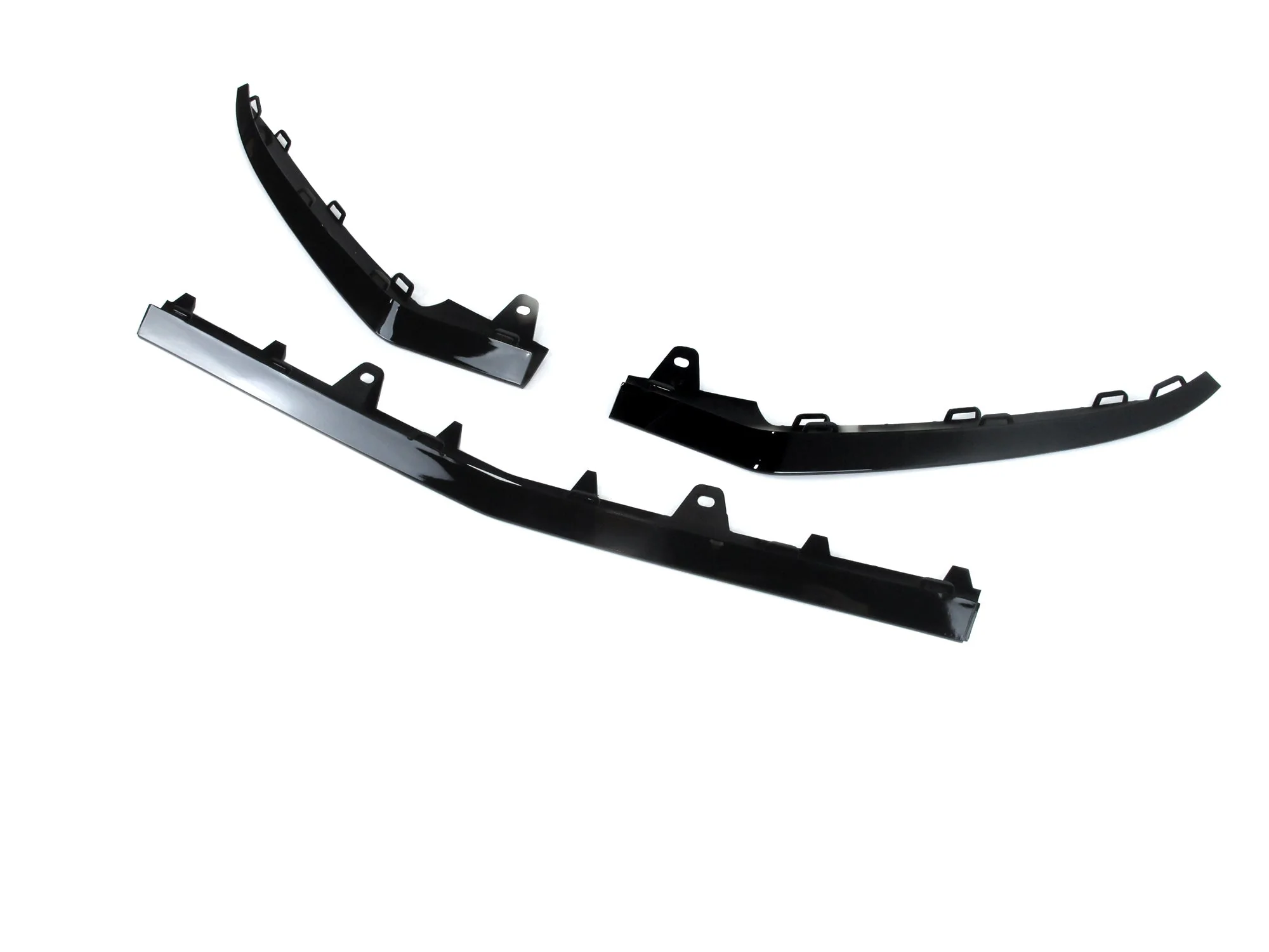 Gloss Black Front Bumper Lip Molding Trims for Mercedes E Class W212 Sedan AMG Pack 2014-2016 di189 - Image 4