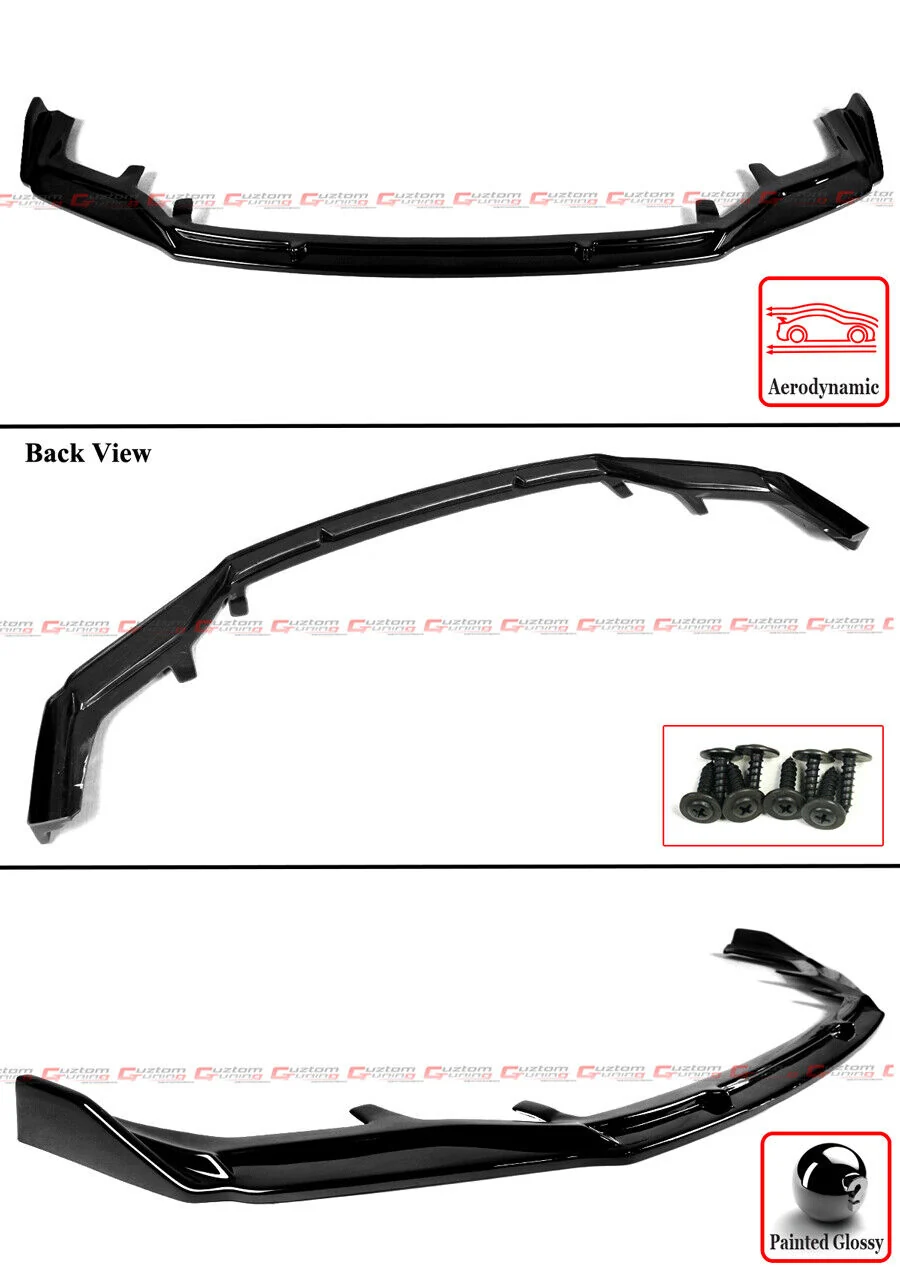 Gloss Black Front Bumper Lip Splitter For 2017-2020 Lexus IS200t IS300 IS350 - Image 2