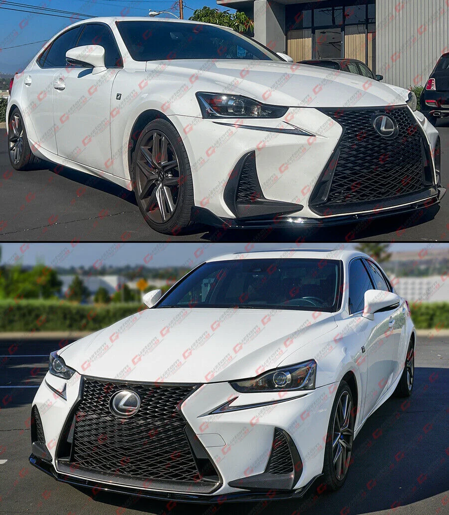 Gloss Black Front Bumper Lip Splitter For 2017-2020 Lexus IS200t IS300 IS350 - Image 4