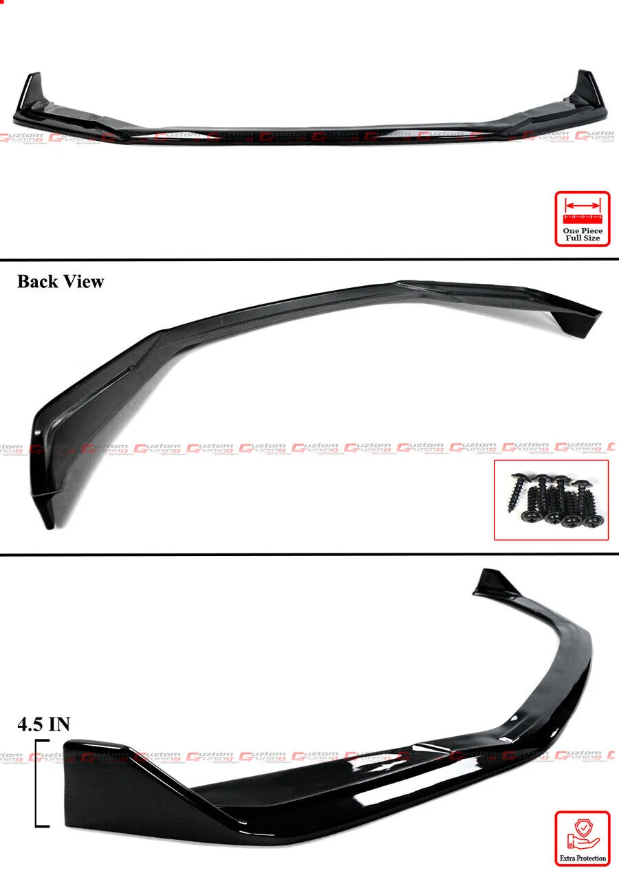Gloss Black Front Bumper Lip Splitter For 2021-2024 Lexus IS300 IS350 - Image 2