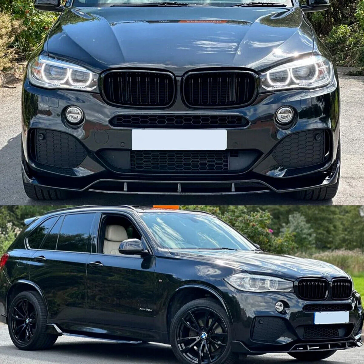 Gloss Black Front Bumper Lip Splitter For BMW X5 F15 M Sport 2014-2018 - Image 2