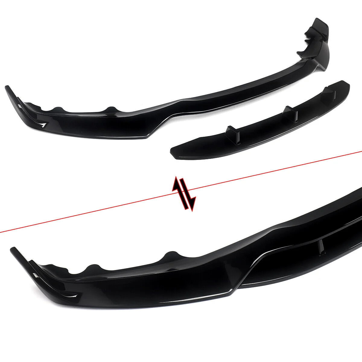 Gloss Black Front Bumper Lip Splitter For BMW X5 F15 M Sport 2014-2018 - Image 6