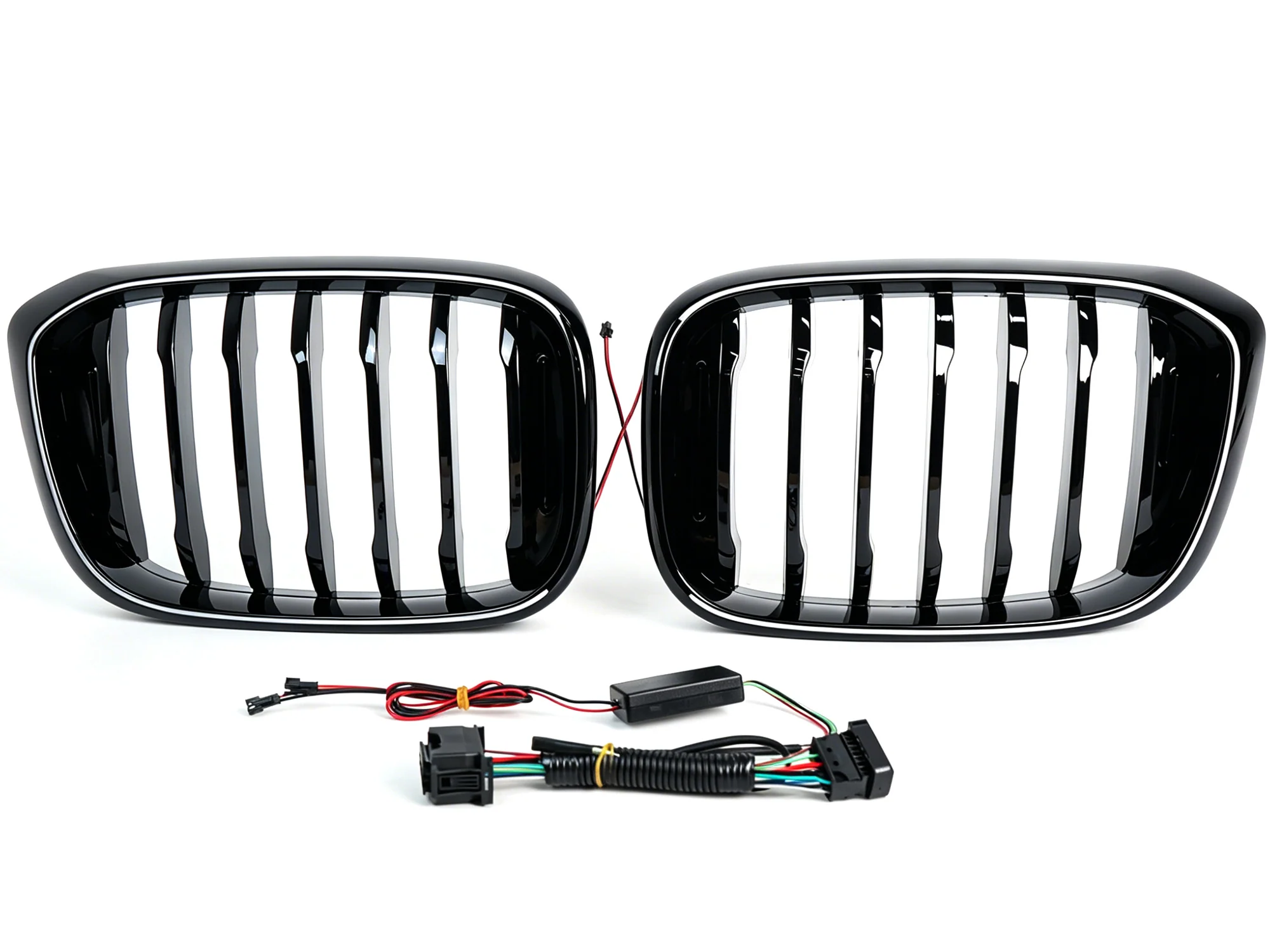 Gloss Black Front Kidney Grill Grille W/ LED Light For 2018-2022 BMW X3 X4 G01 G02 - Image 6