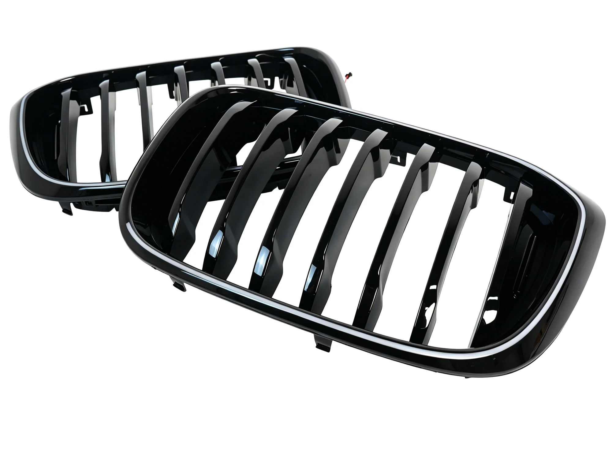 Gloss Black Front Kidney Grill Grille W/ LED Light For 2018-2022 BMW X3 X4 G01 G02 - Image 8