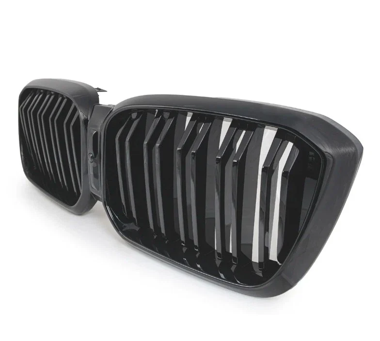 Fit 22-24 BMW X3 G01 22-25 X4 G02 LCI Front Bumper Grill Black Dual Slat Grille - Image 5