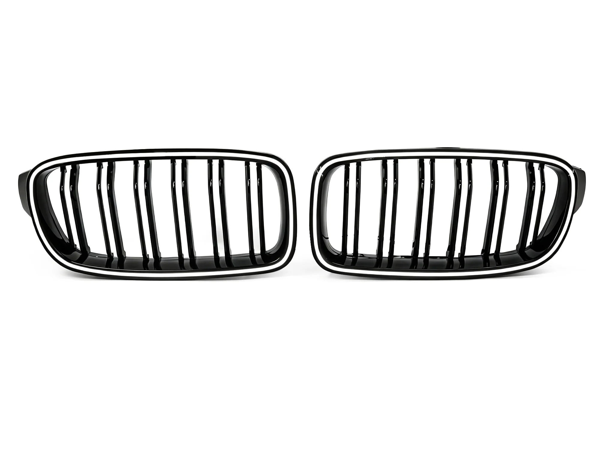Gloss Black Front Kidney Grille Upper Radiator w/ LED Lights For 2013-2018 BMW 3 Series F30 320i 328i 335i Sedan - Image 8