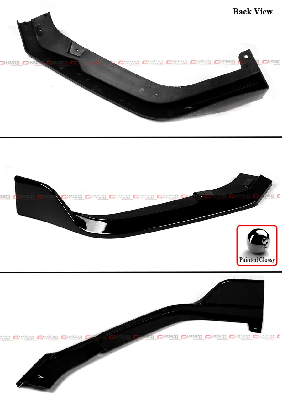 Gloss Black Front Lip Splitter For 2022-2024 Honda Civic Type-R Conversion Bumper - Image 5
