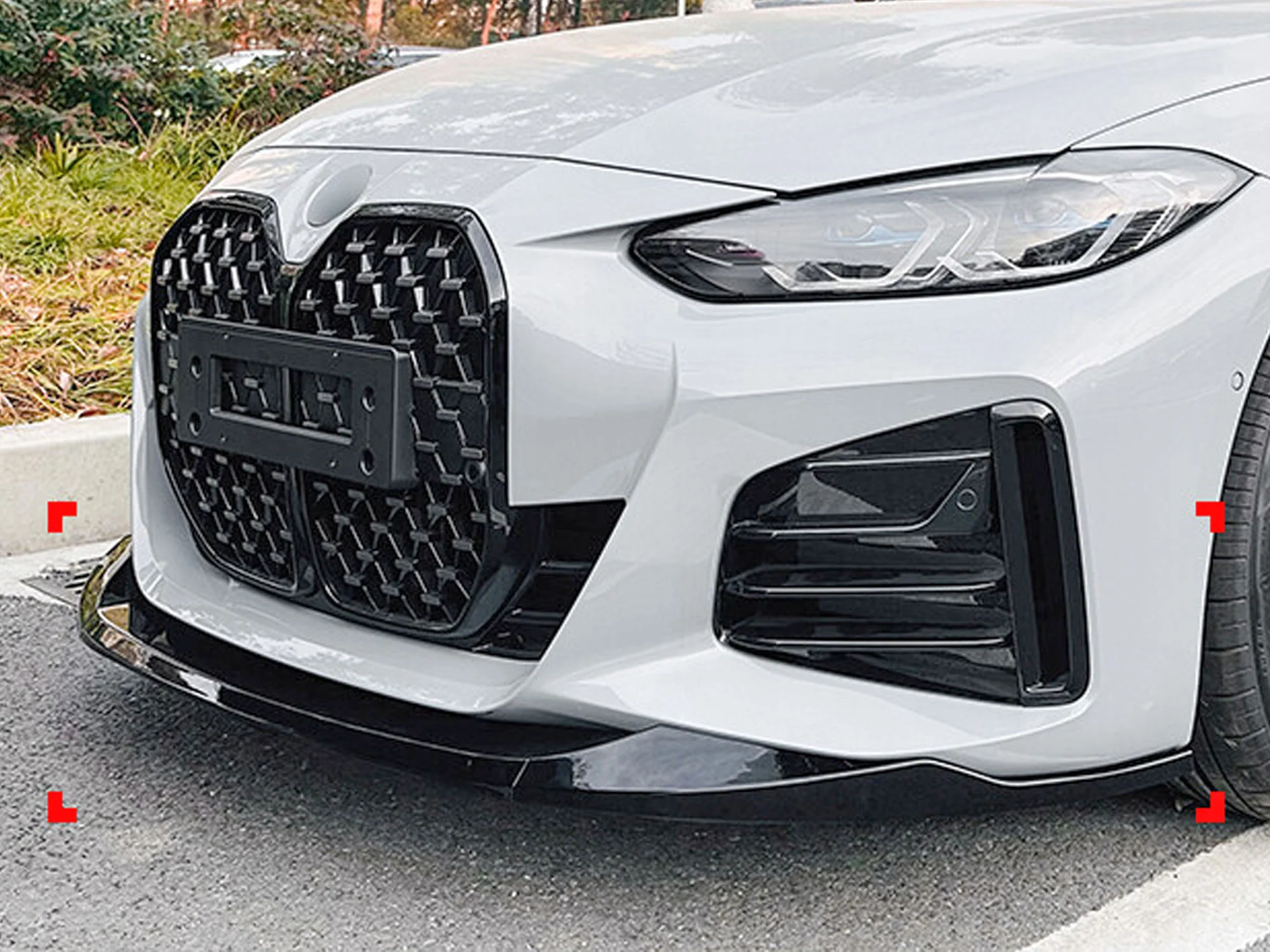 Gloss Black Front Lip Spoiler for BMW G26 4 Series Gran Coupe M Sport 2021-2026 - Image 2