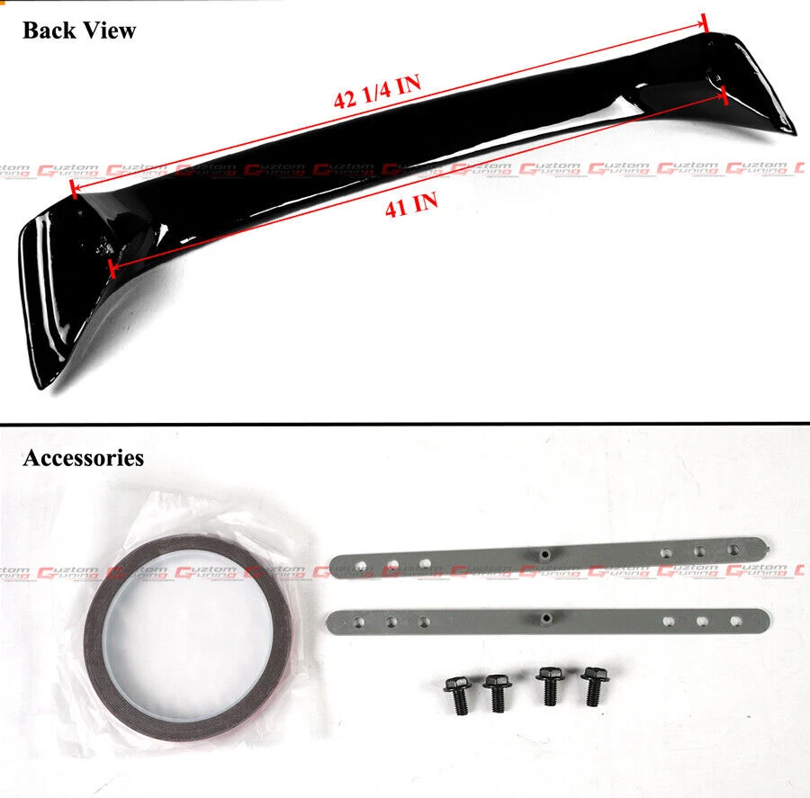 Gloss Black High Wing Rear Trunk Spoiler Lip For 2000-2005 Lexus IS300 Sedan - Image 2
