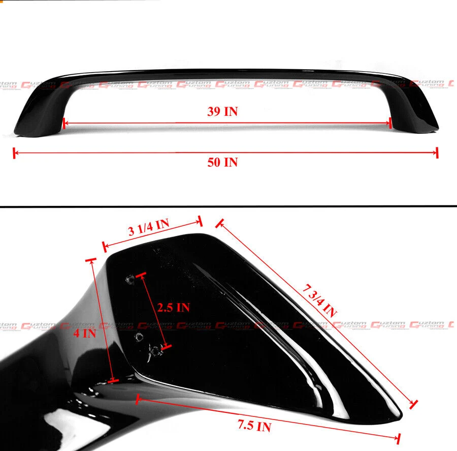 Gloss Black High Wing Rear Trunk Spoiler Lip For 2000-2005 Lexus IS300 Sedan - Image 4