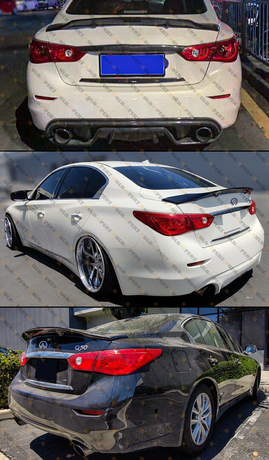 Gloss Black Highkick Duckbill Rear Trunk Spoiler For 2014-2024 Infiniti Q50 - Image 4