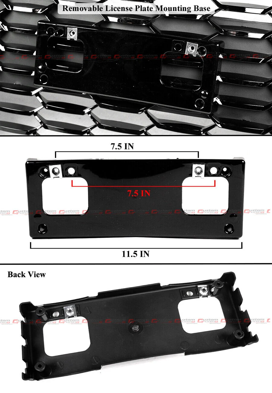 Gloss Black Honeycomb Front Bumper Grille Conversion for Sienna LE XLE 2021-2025 - Image 4