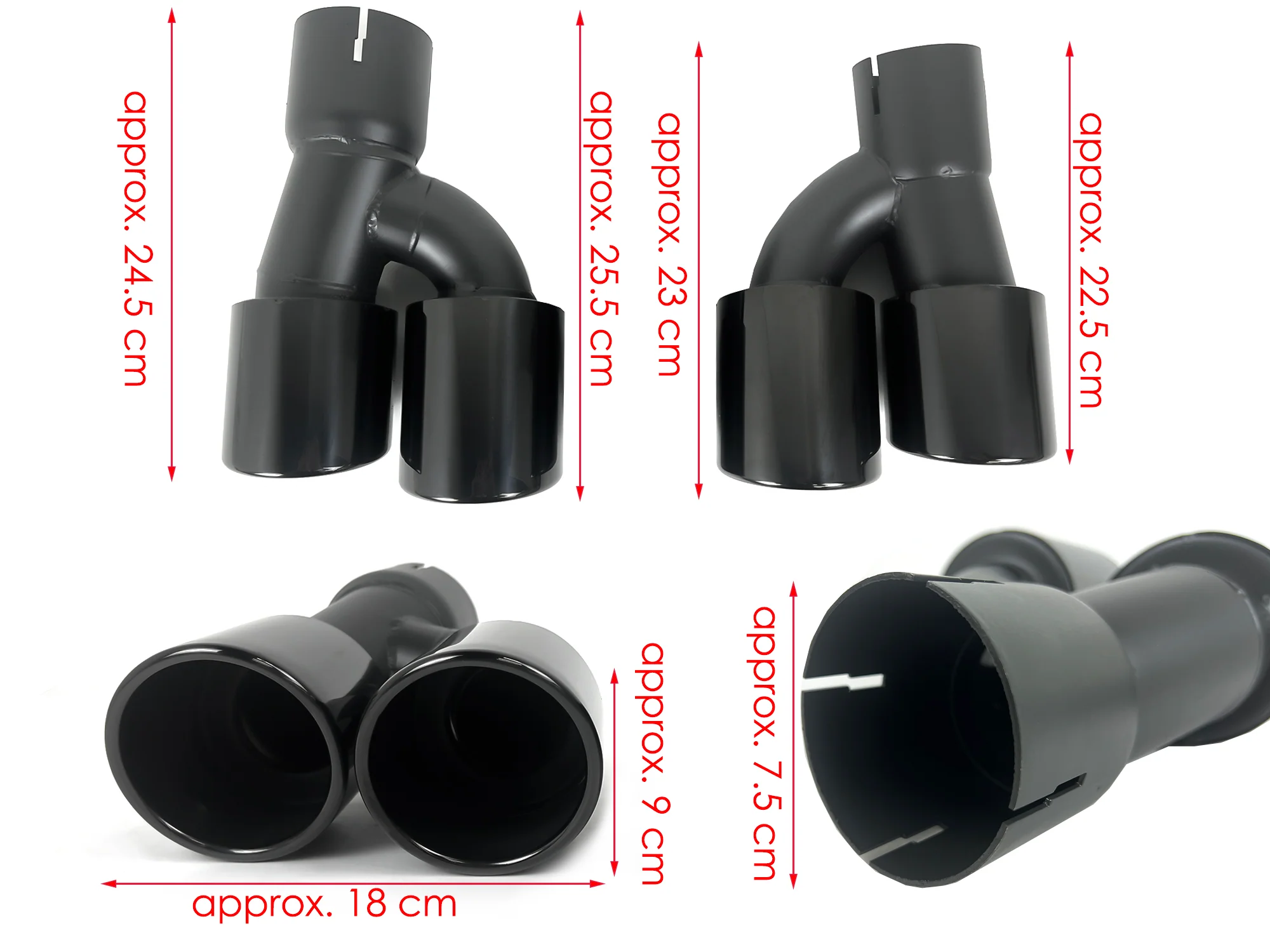 Gloss Black M5 Style Rear Diffuser + Exhaust Tips For BMW G30 540i M-Sport 2017-2023 - Image 11