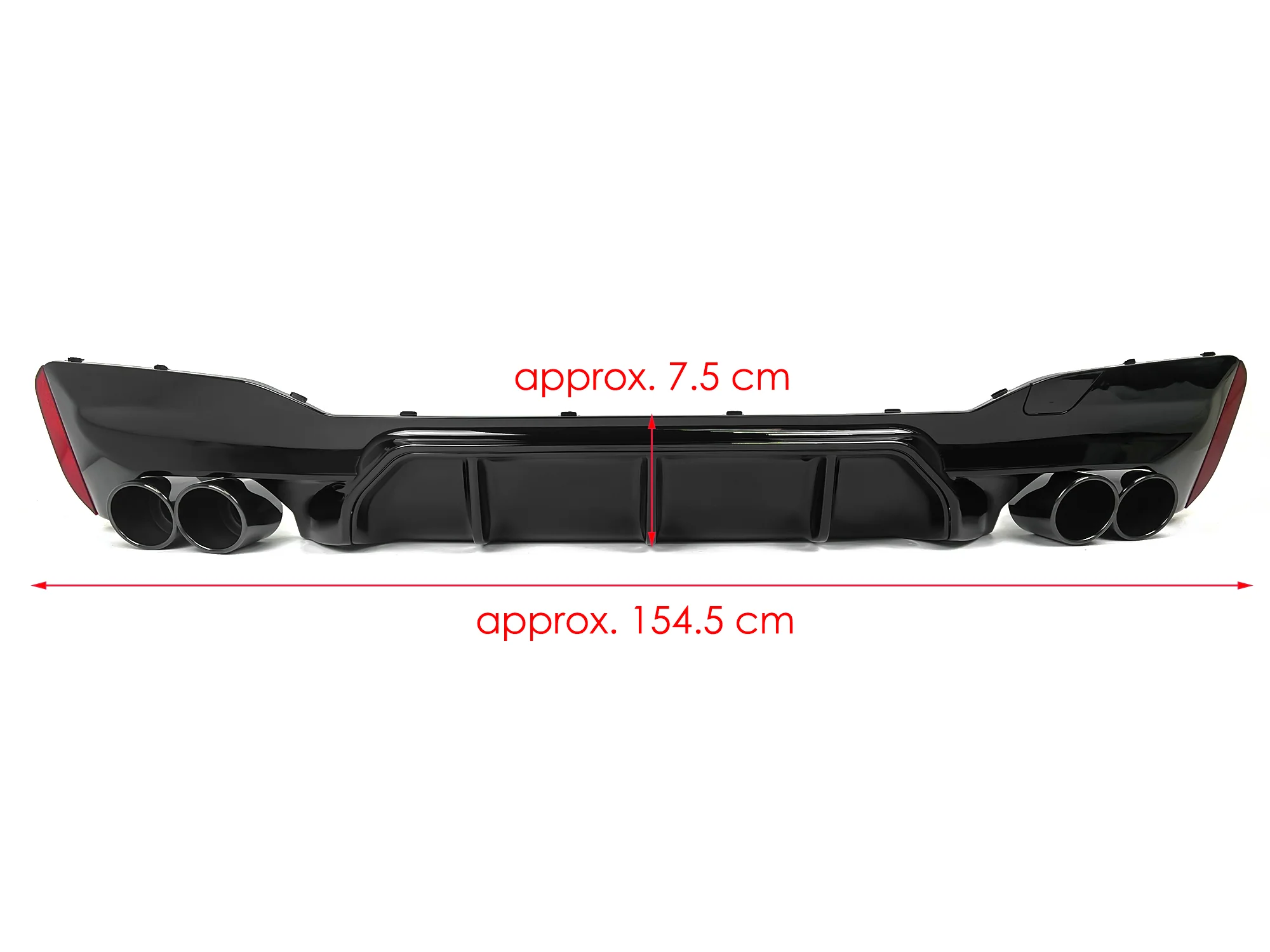 Gloss Black M5 Style Rear Diffuser + Exhaust Tips For BMW G30 540i M-Sport 2017-2023 - Image 12
