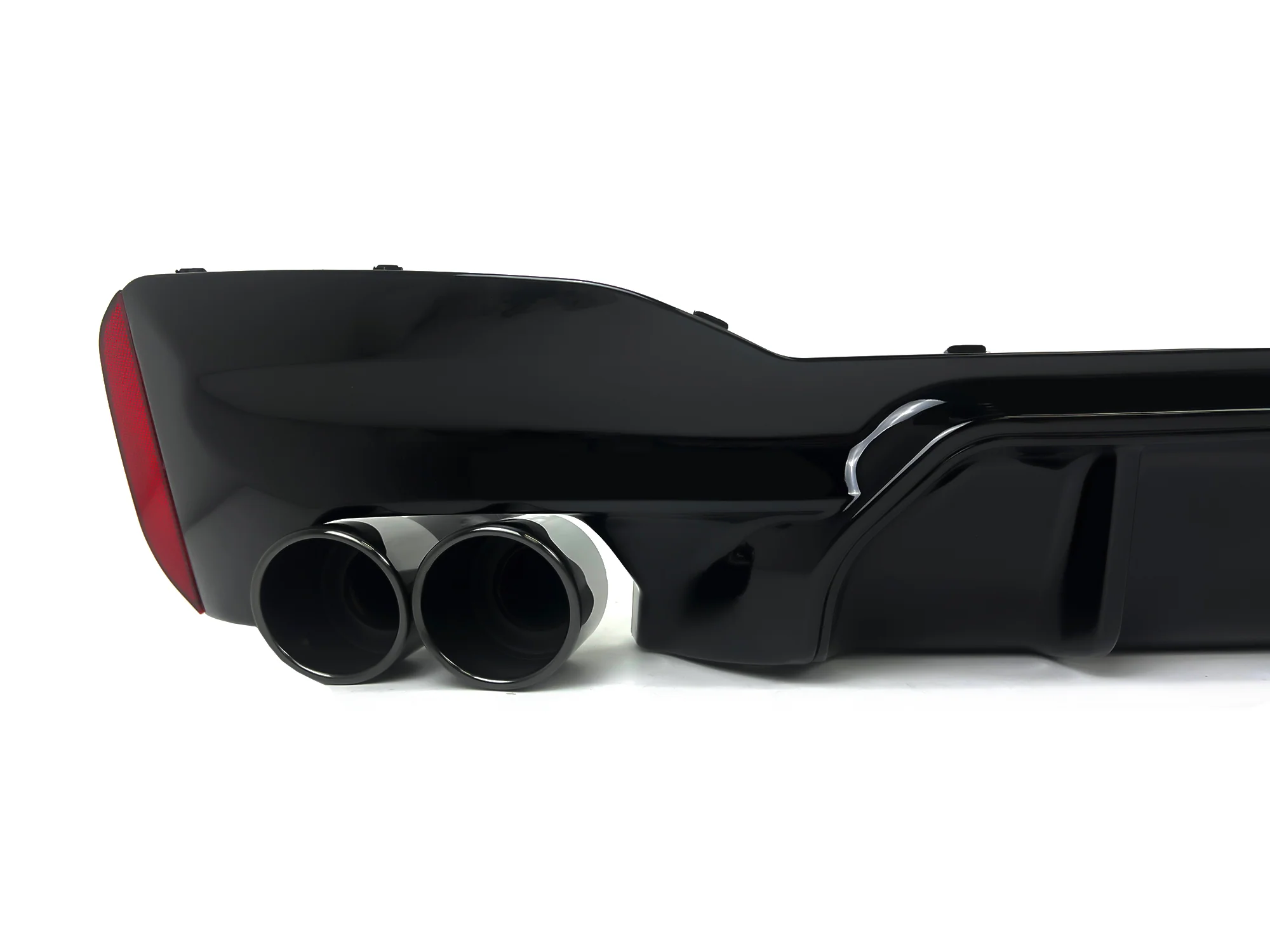 Gloss Black M5 Style Rear Diffuser + Exhaust Tips For BMW G30 540i M-Sport 2017-2023 - Image 5