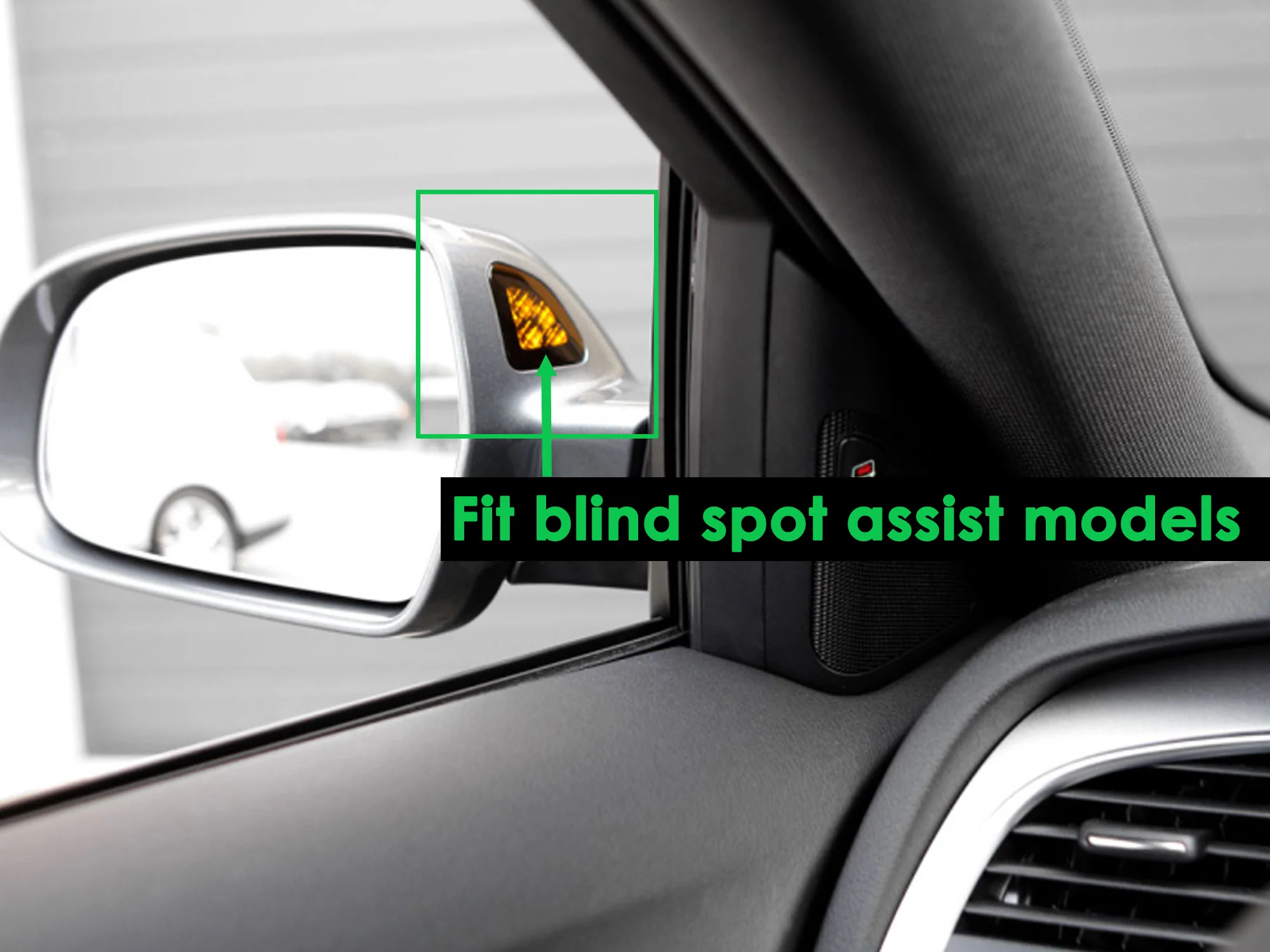 With Lane Assist for 2013-2016 AUDI A4 S4 RS4 A5 8T S5 B8.5 Gloss Black Mirror Caps Cover - Image 3