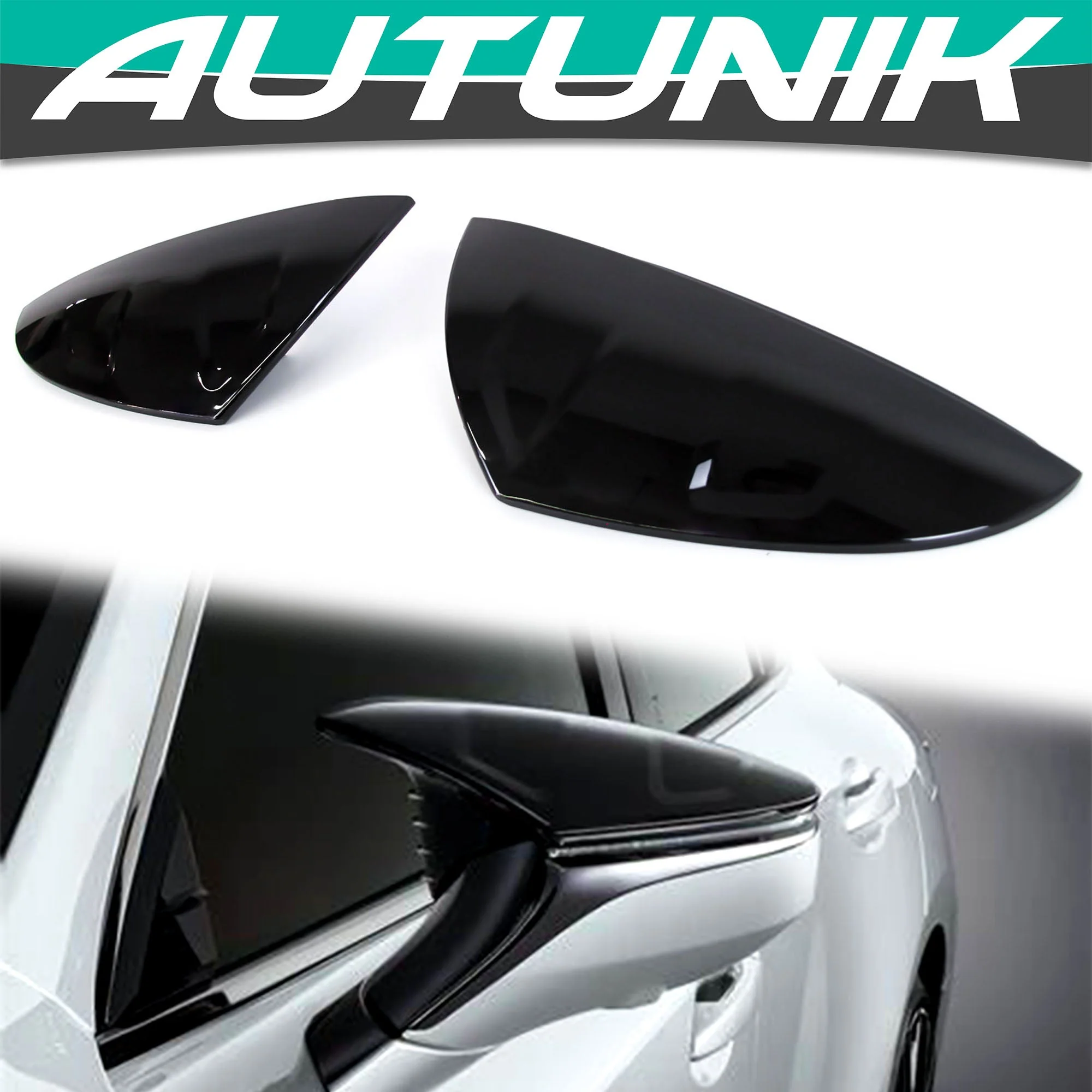 Gloss Black Mirror Cover Caps For 2021-2026 Lexus IS IS300 IS350 IS500