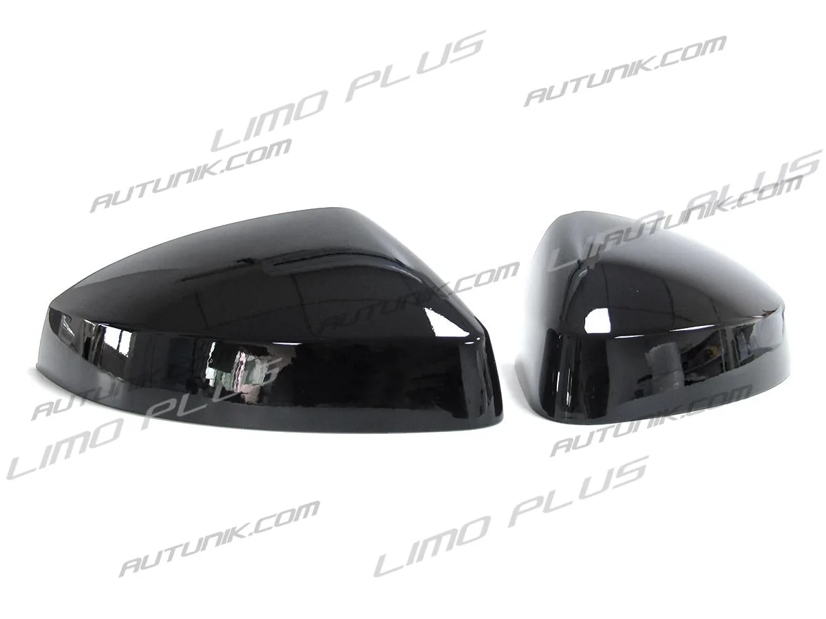 2x For 2013-2020 AUDI A3 8V S3 RS3 No Lane Assist Gloss Black Side Mirror Cover Caps Replacement - Image 6
