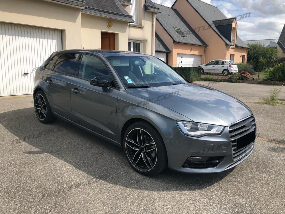 2x For AUDI A3 8V S3 RS3 With Lane Assist Gloss Black Side Mirror Cover Caps Replacement - Image 3