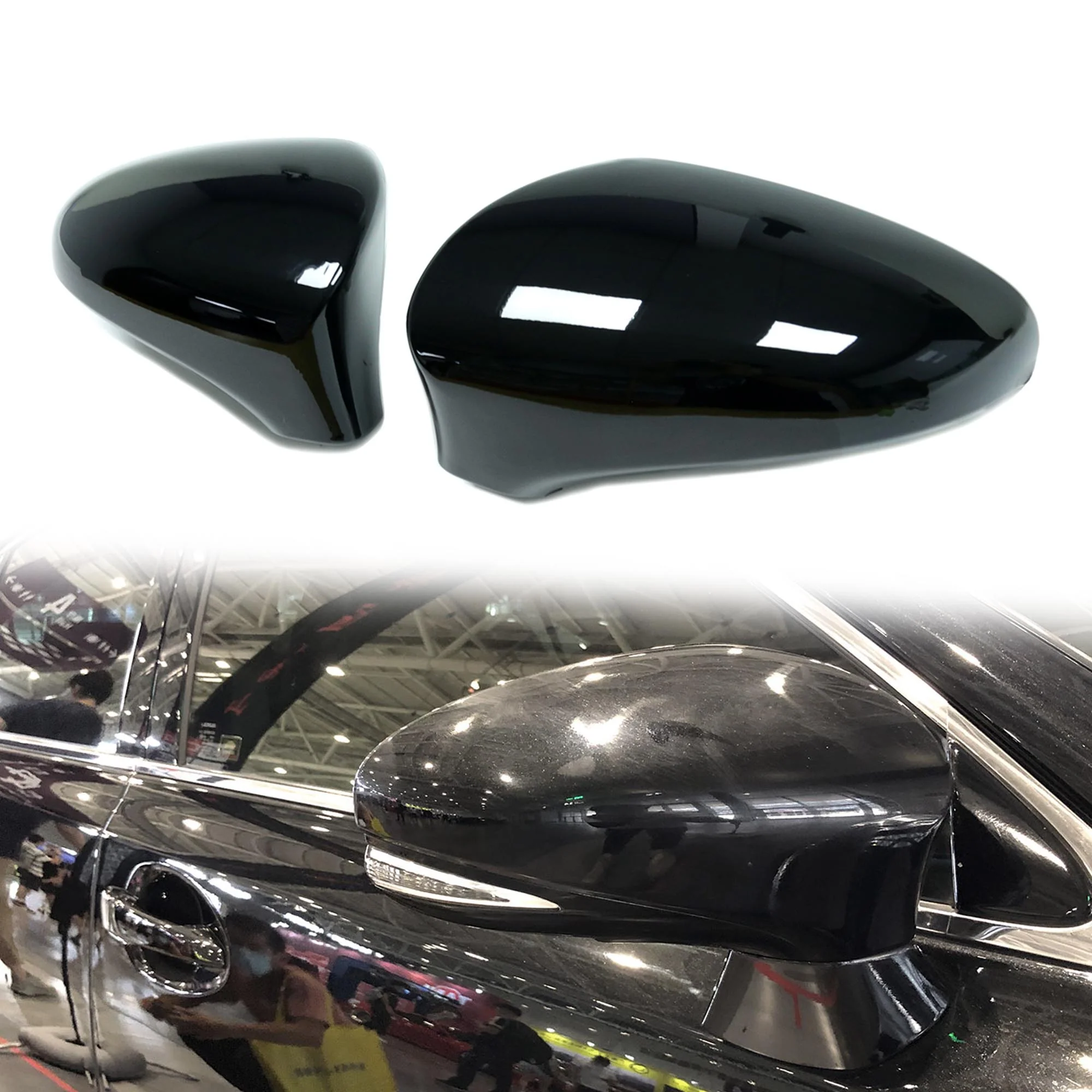 Replacement for Lexus IS ES GS LS CT RC F IS300 IS350 Gloss Black Side Mirror Cover Caps - Image 10