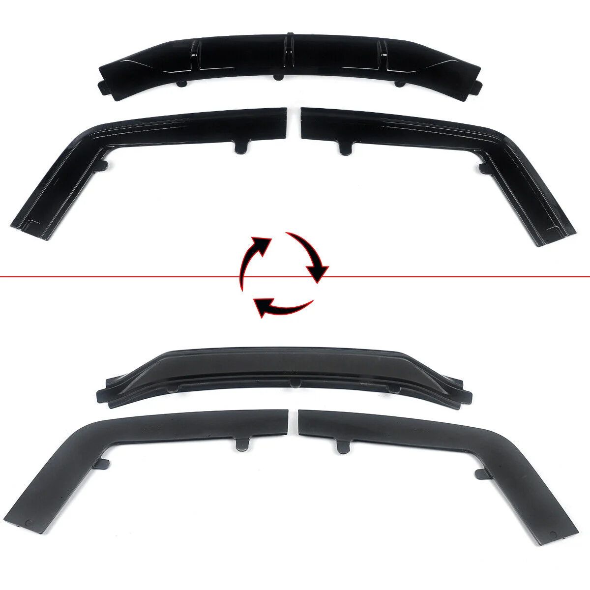 Gloss Black Rear Bumper Diffuser for BMW 7 Series G11 G12 M Sport 2019-2022 - Image 10