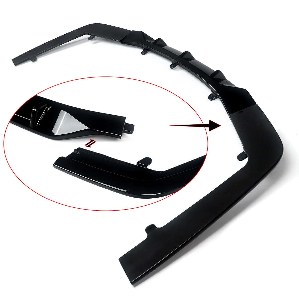 Gloss Black Rear Bumper Diffuser for BMW 7 Series G11 G12 M Sport 2019-2022 - Image 5