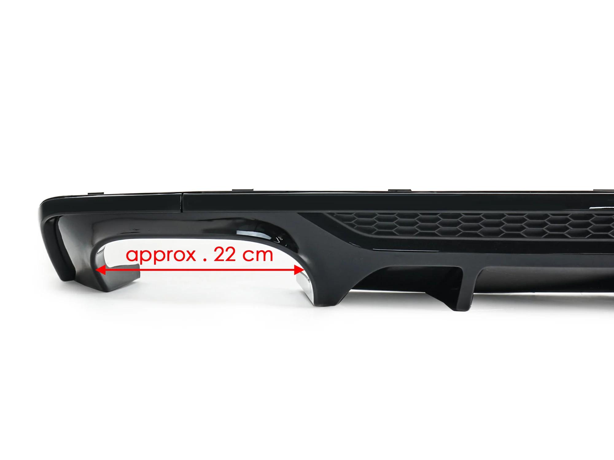 Gloss Black Rear Bumper Diffuser w/ Black Exhaust Tips For Audi A5 B9 S-Line 2017 2018 2019 - Image 10