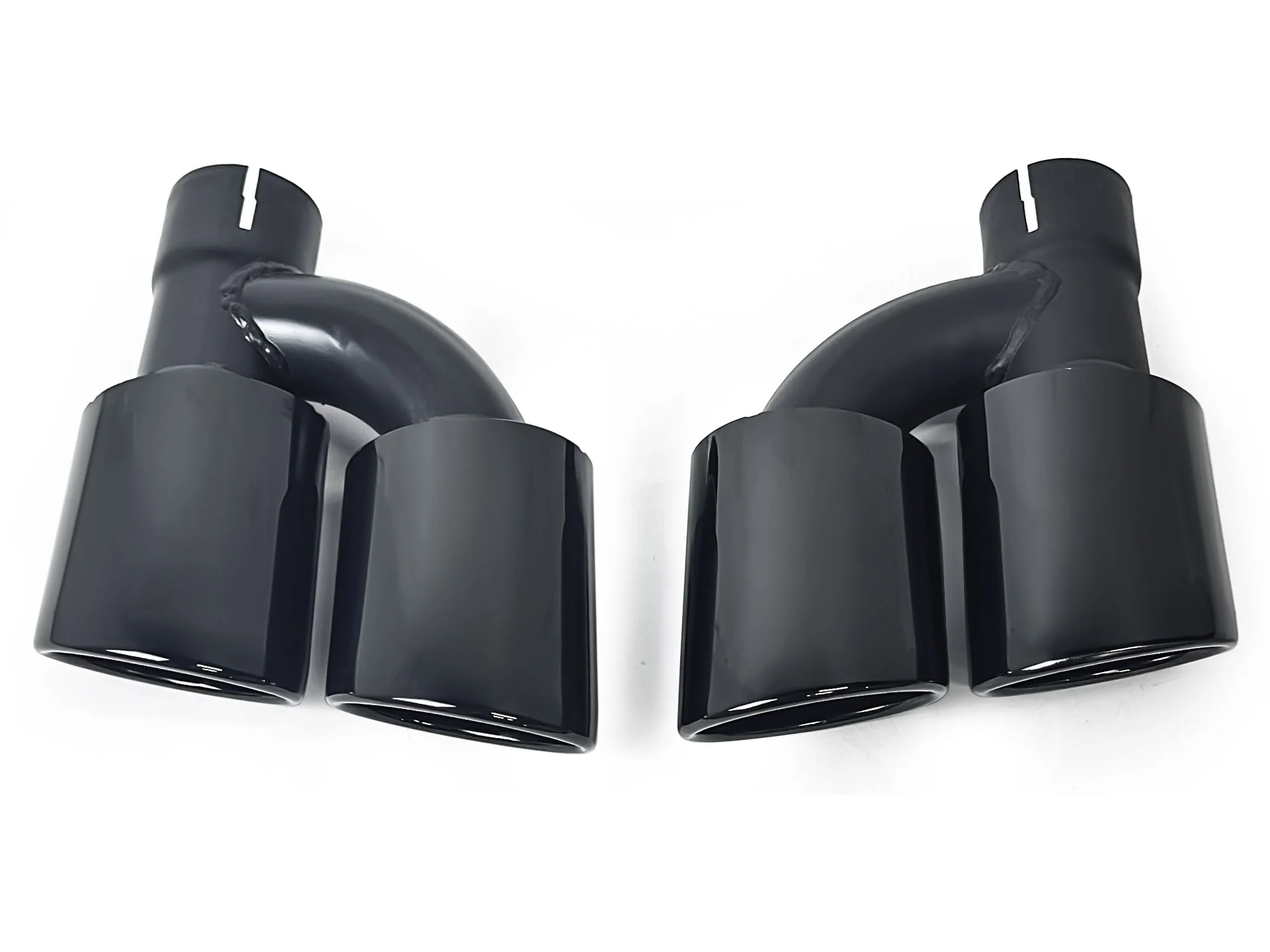 Gloss Black Rear Bumper Diffuser w/ Black Exhaust Tips For Audi A5 B9 S-Line 2017 2018 2019 - Image 11