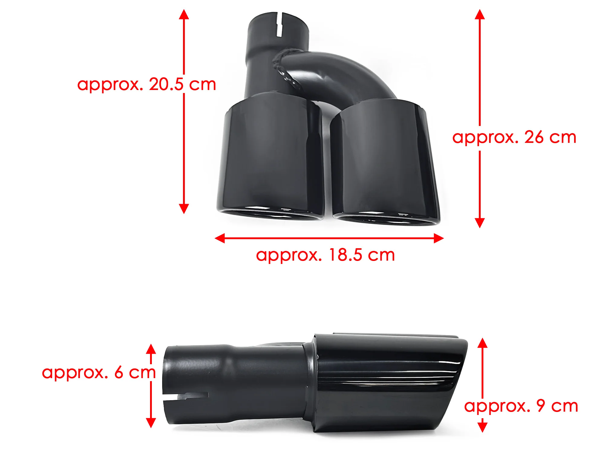 Gloss Black Rear Bumper Diffuser w/ Black Exhaust Tips For Audi A5 B9 S-Line 2017 2018 2019 - Image 15