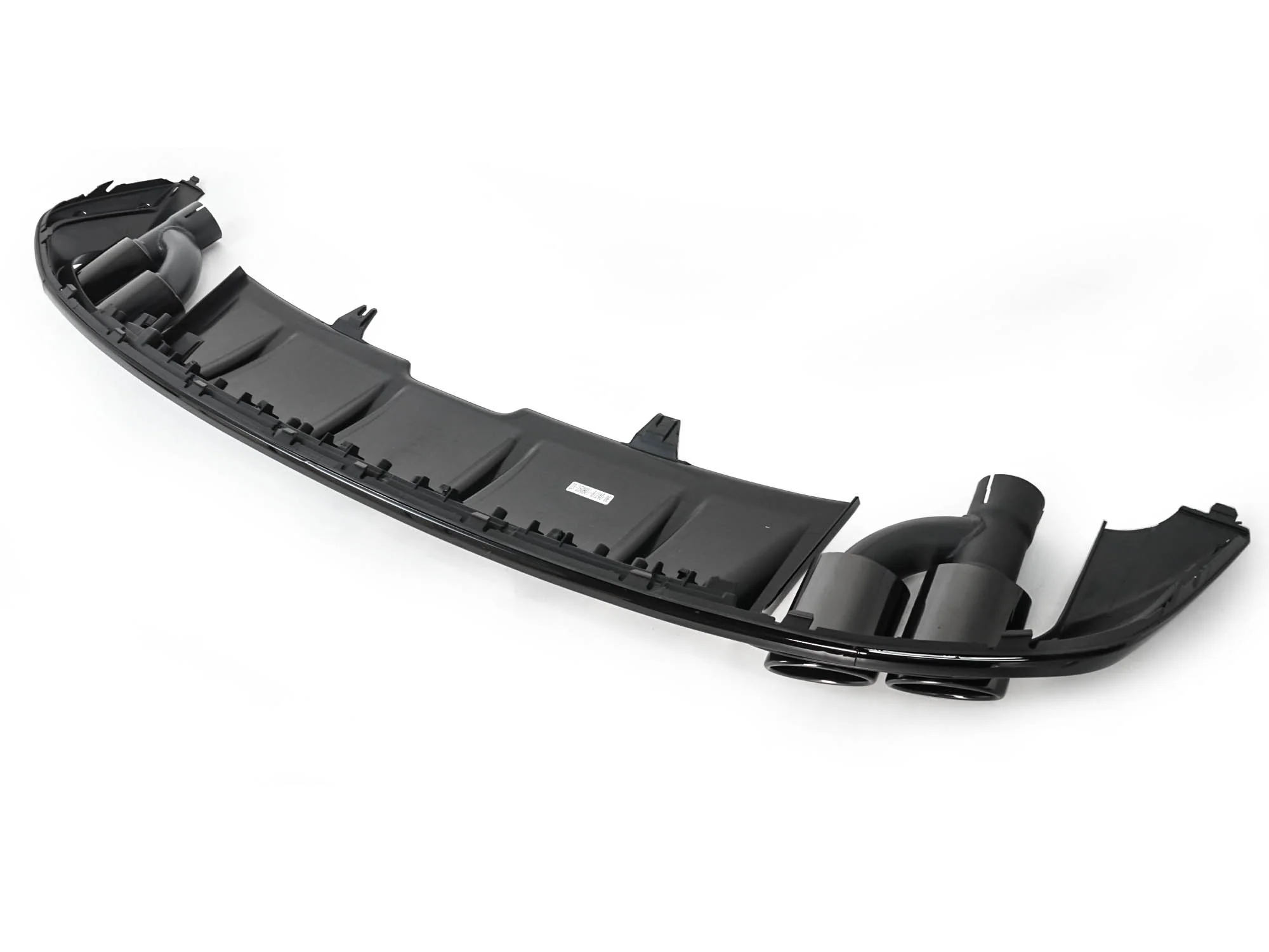 Gloss Black Rear Bumper Diffuser w/ Black Exhaust Tips For Audi A5 B9 S-Line 2017 2018 2019 - Image 7