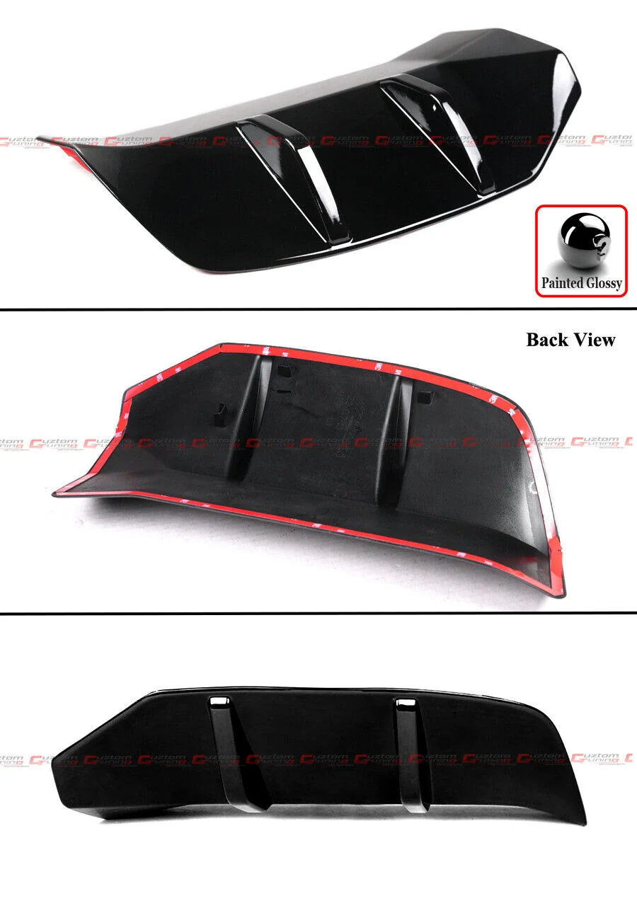 Gloss Black Rear Bumper Diffuser w/ Corner Extensions for Honda Accord 2023-2026 - Image 4
