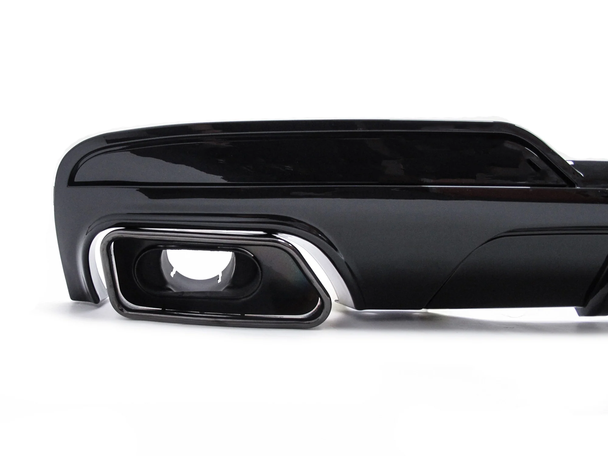 Gloss Black Rear Diffuser w/ Square Exhaust Tips Fit BMW F10 528i 535i 550i M-Sport 2011-2016 - Image 6