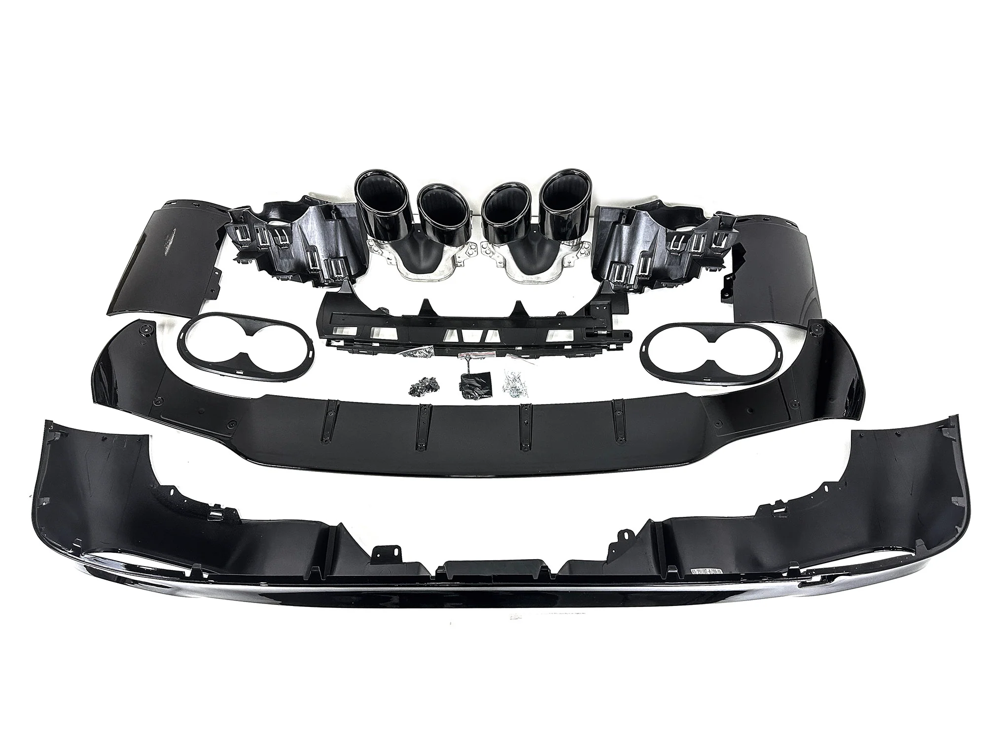 Gloss Black Rear Diffuser w/ Exhaust Tips For Mercedes CLA C118 CLA250 CLA35 CLA45 AMG 2020-2025 - Image 4