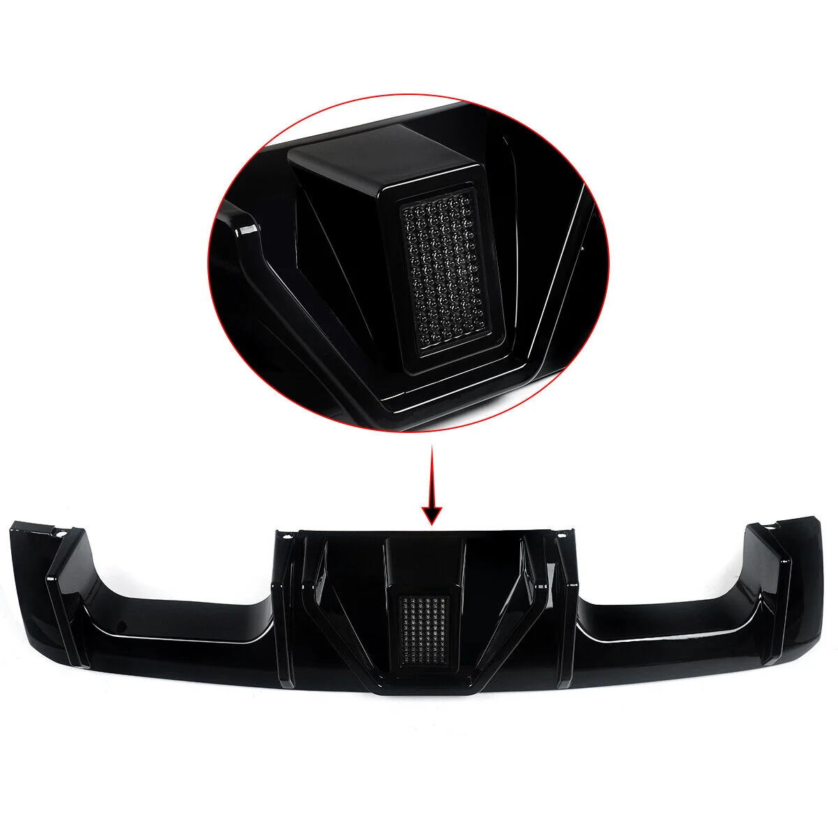 Gloss Black Rear Diffuser W/ LED Light for BMW G80 M3 G82 G83 M4 2021-2026 - Image 5