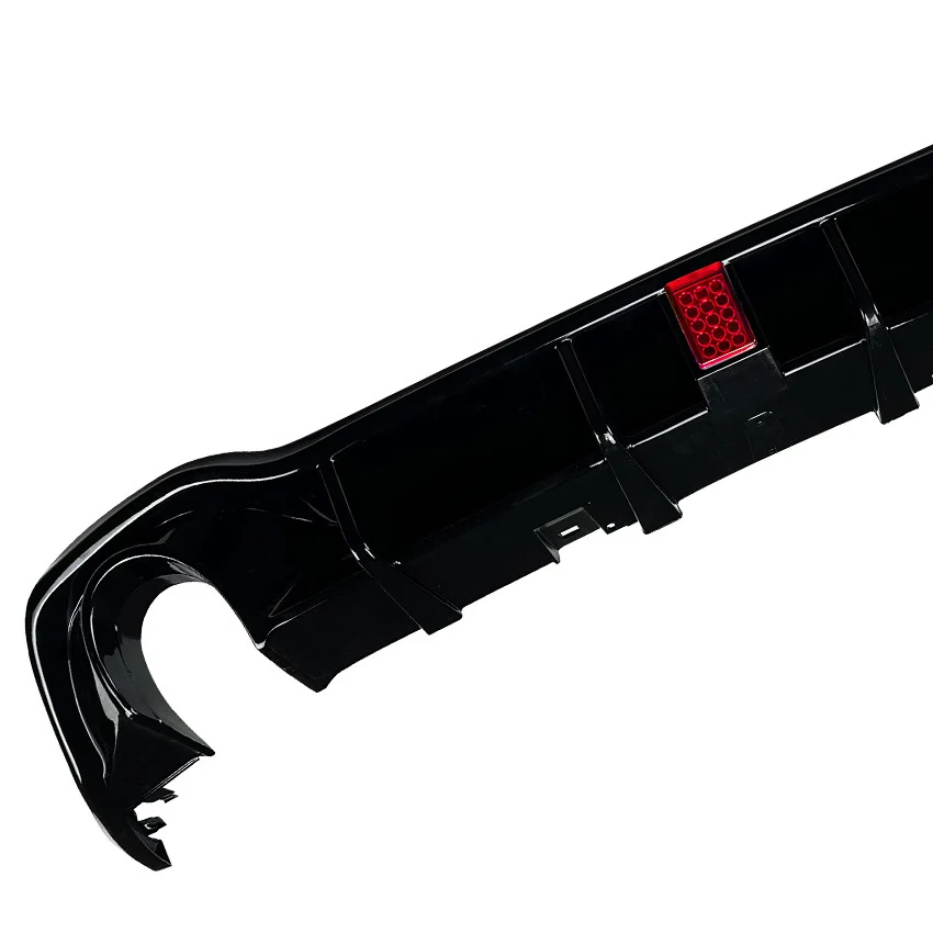 Gloss Black Rear Diffuser w/ LED Light for VW Golf 8 Mk8 R-line GTI 2022-2024 - Image 6