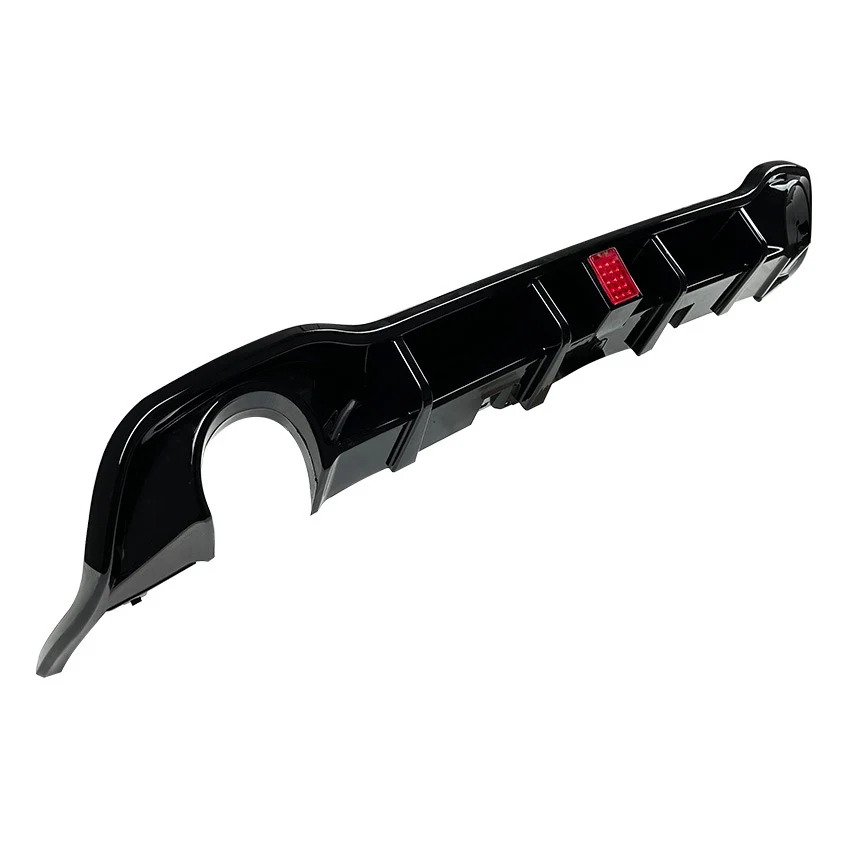Gloss Black Rear Diffuser w/ LED Light for VW Golf 8 Mk8 R-line GTI 2022-2024 - Image 7