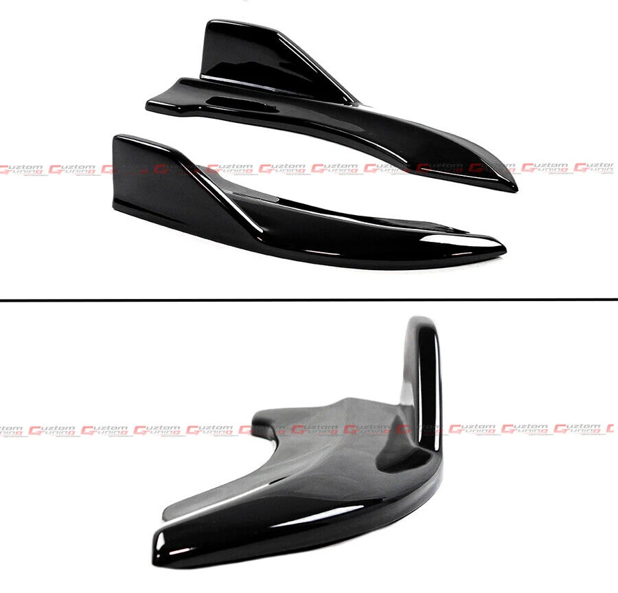 Gloss Black Rear Diffuser w/ LED Ligths & Corner Extension For 2017-2022 Infiniti Q60 - Image 4