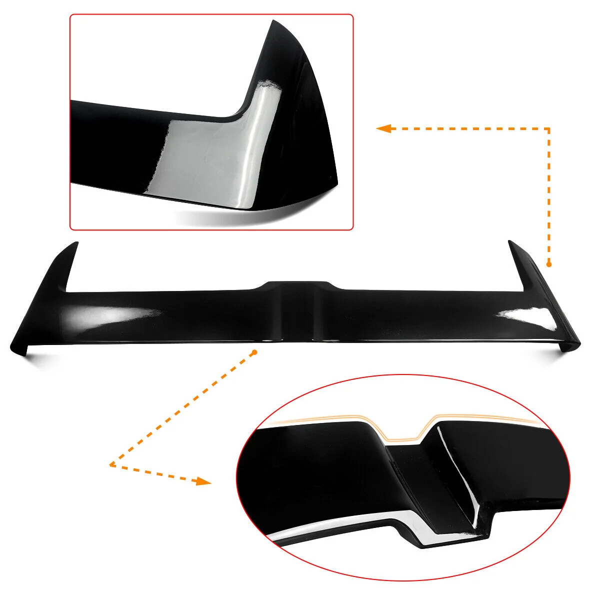 Gloss Black Rear Roof Spoiler For VW Golf 8 MK8 GTI Hatchback 2021-2024 - Image 10