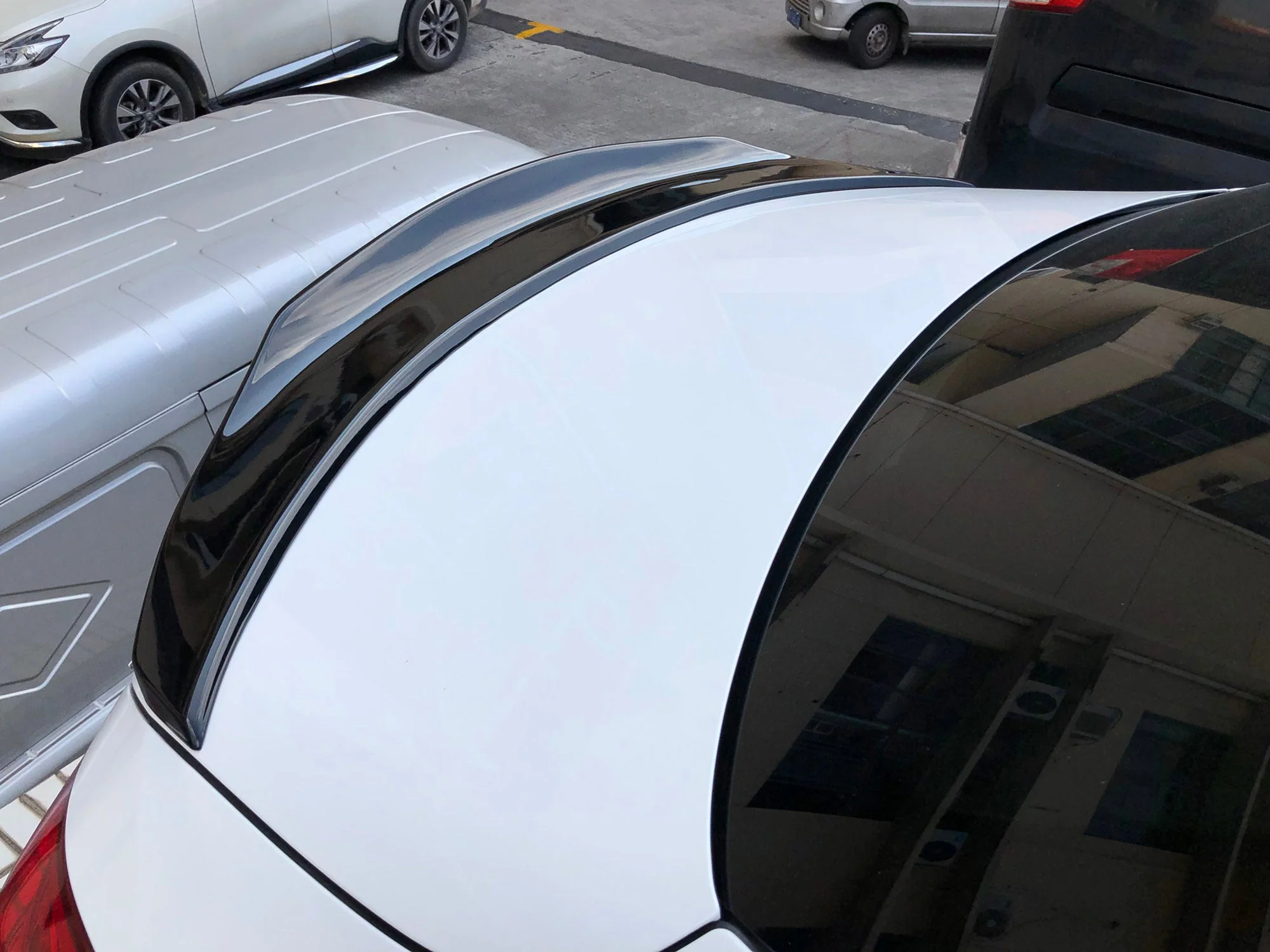 Gloss Black Highkick Rear Spoiler For Mercedes W205 4DR Sedan C300 C450 C43 2015-2021 - Image 4