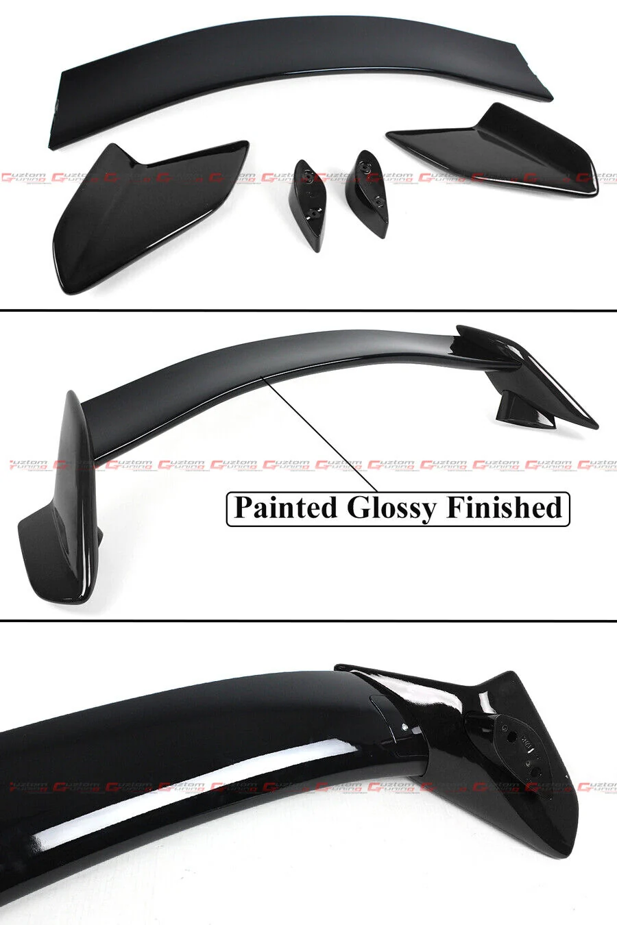 Gloss Black Rear Trunk Spoiler Roof Wing For 2017-2021 Honda Civic FK7 HATCHBACK (Not fit Sedan) - Image 2