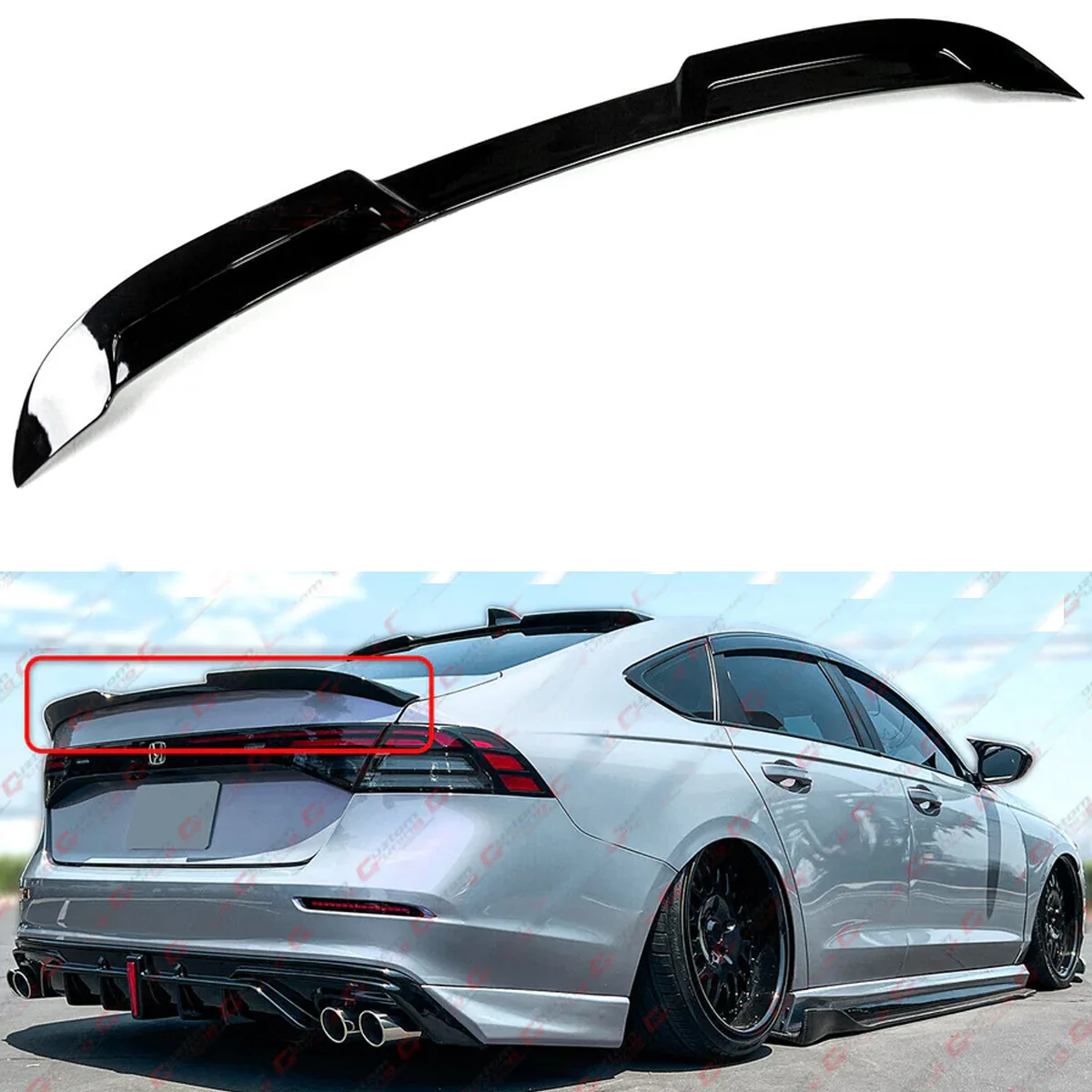 Gloss Black Rear Trunk Spoiler Wing fit for 2023-2026 Honda Accord 11TH GEN