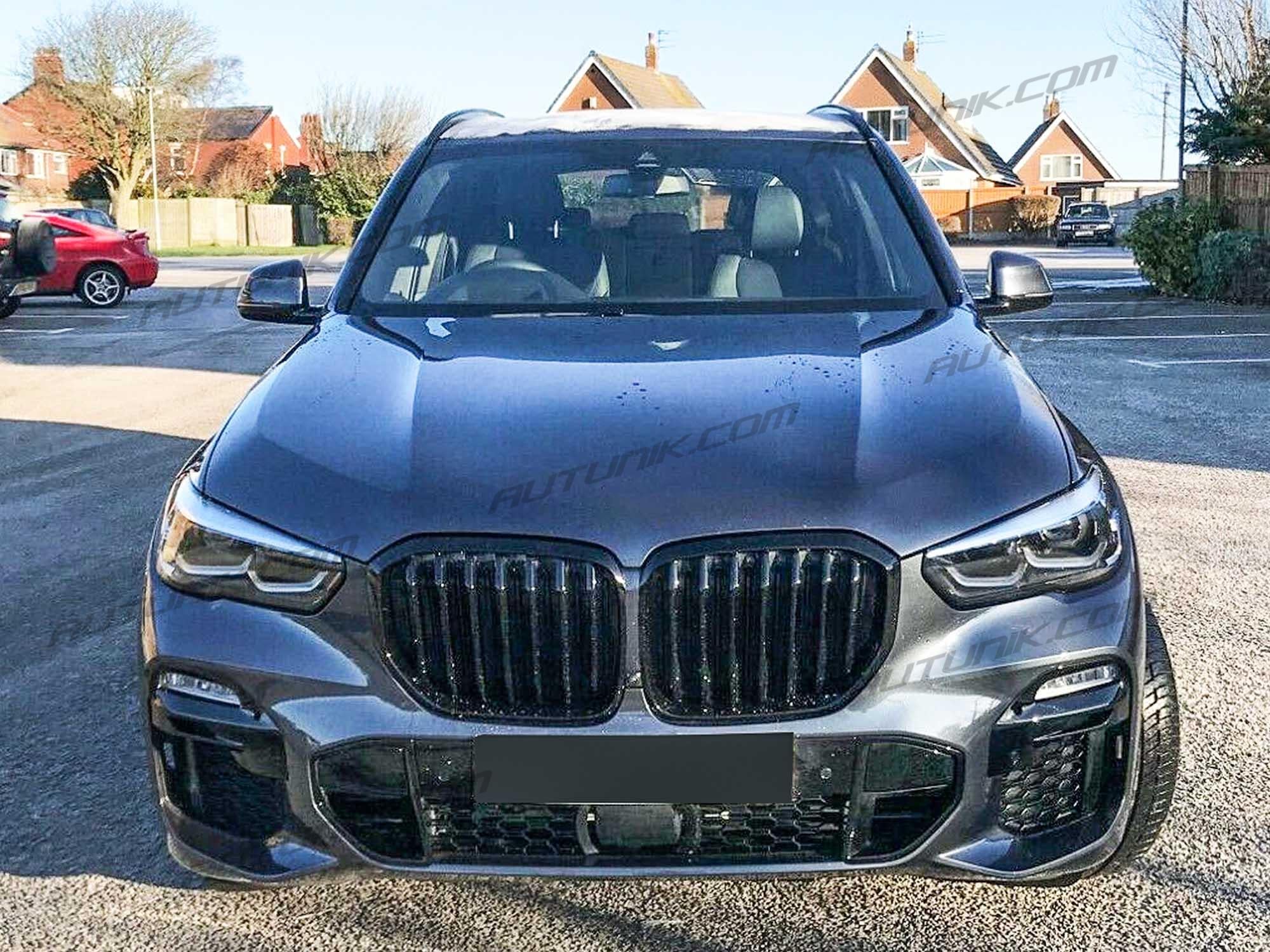 For 2019-2023 BMW X5 40iX 50iX 30dX G05 Gloss Black Front Kidney Grille M Sport - Image 3