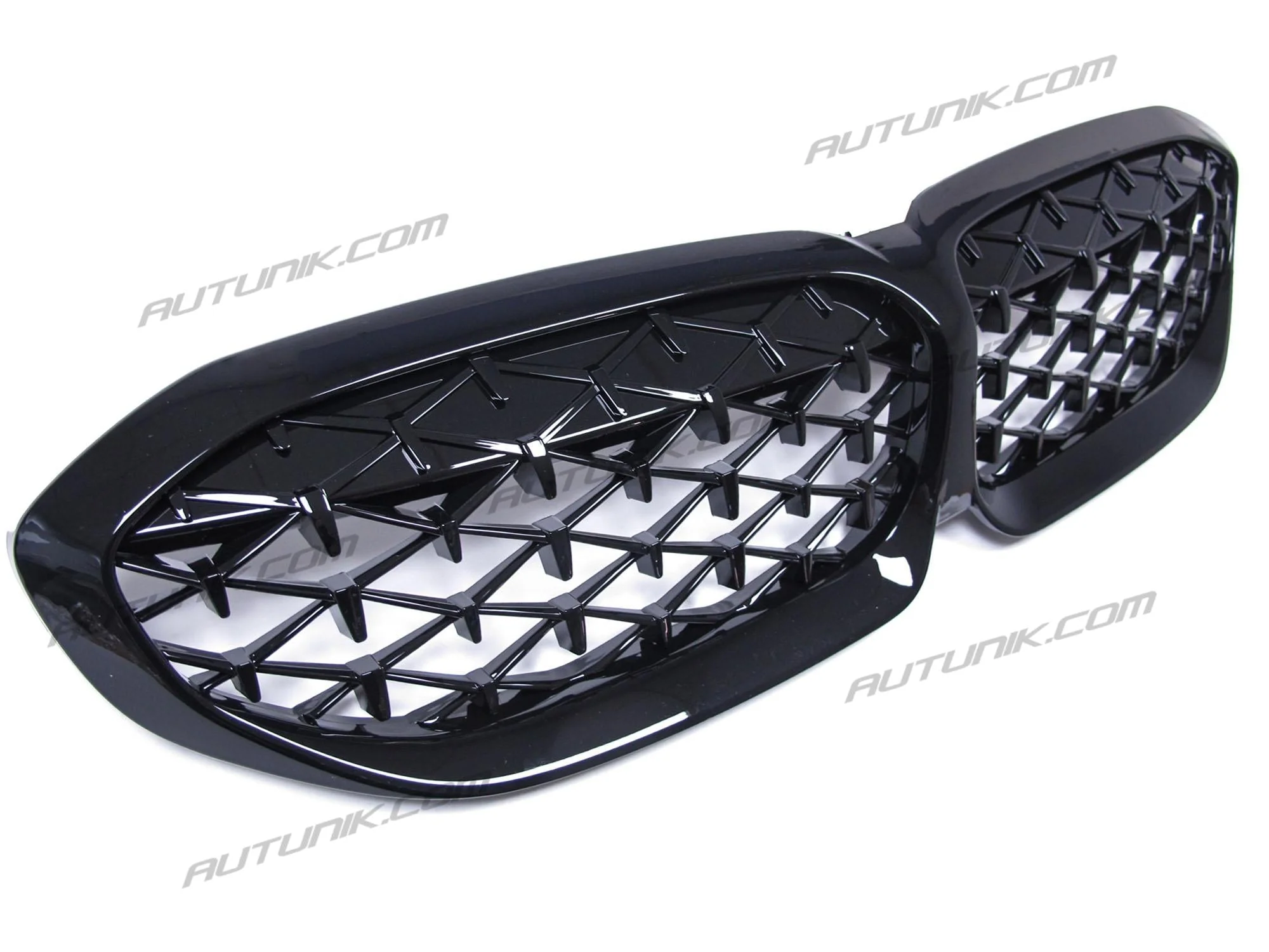 Glossy Black Front Kidney Diamond Grill Grille for BMW G20 320i 330i M340i 2019-2022 - Image 6