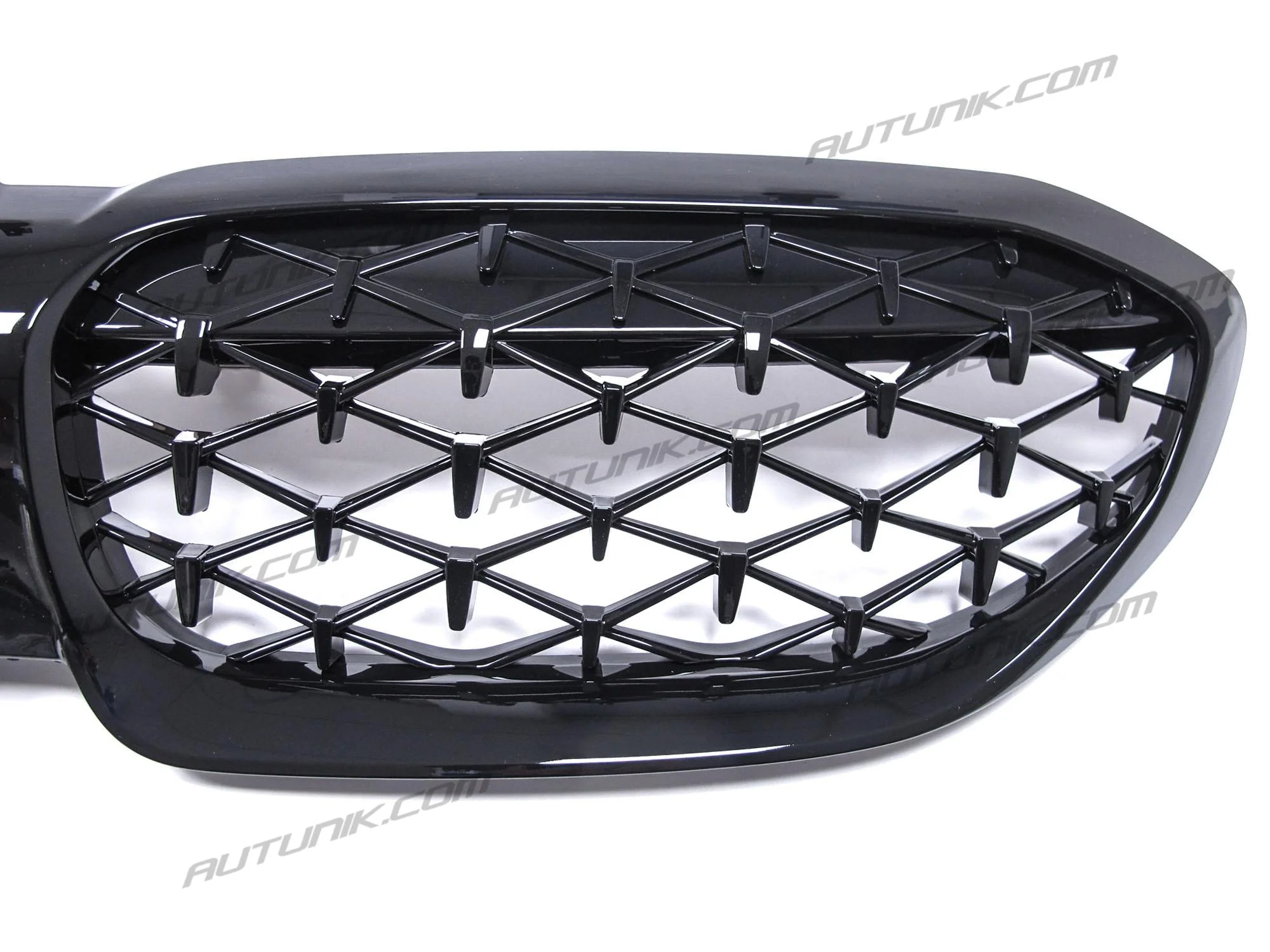 Glossy Black Front Kidney Diamond Grill Grille for BMW G20 320i 330i M340i 2019-2022 - Image 7