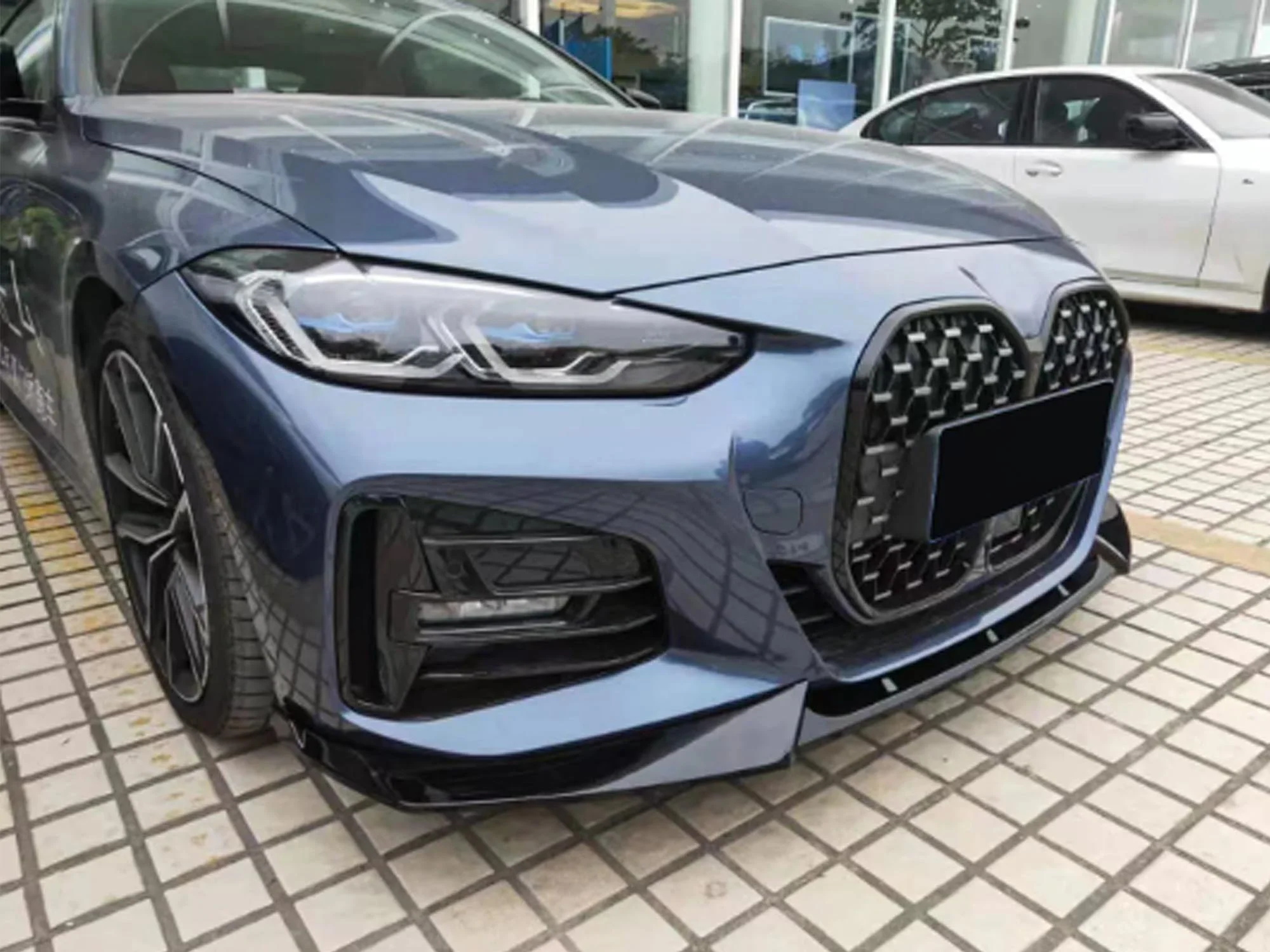 Gloss Black Front Bumper Lip Spoiler For 2021–2026 BMW G26 i4 M50 430i M440i Gran Coupe - Image 2
