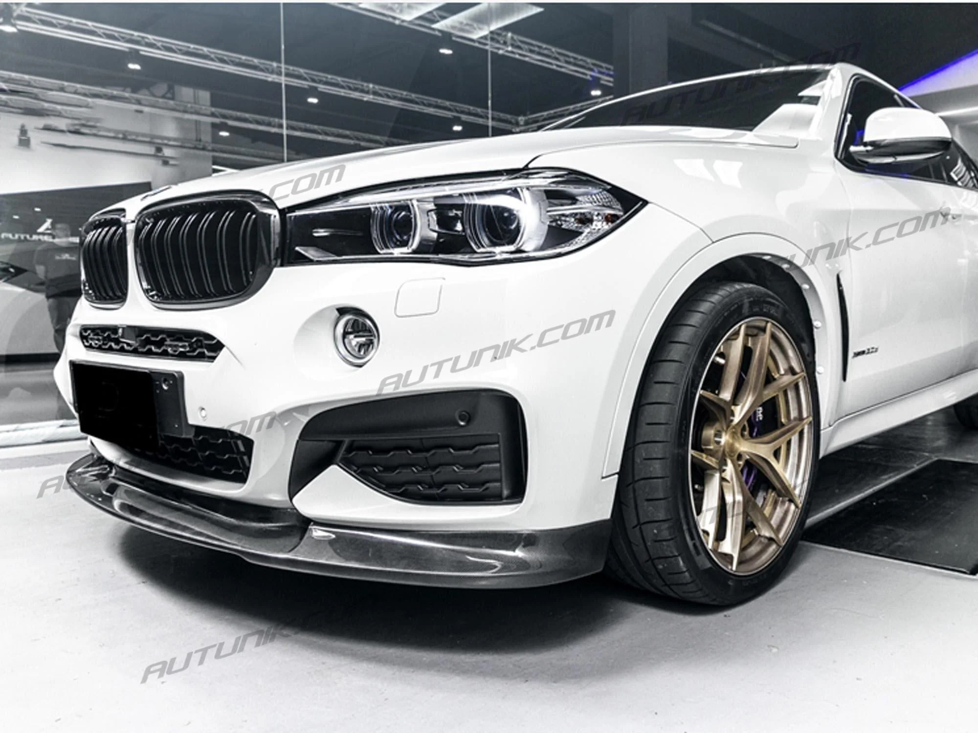 Gloss Black Dual Line Front Kidney Grill Grille For 2014-2018 BMW X5 F15 X6 F16 - Image 3