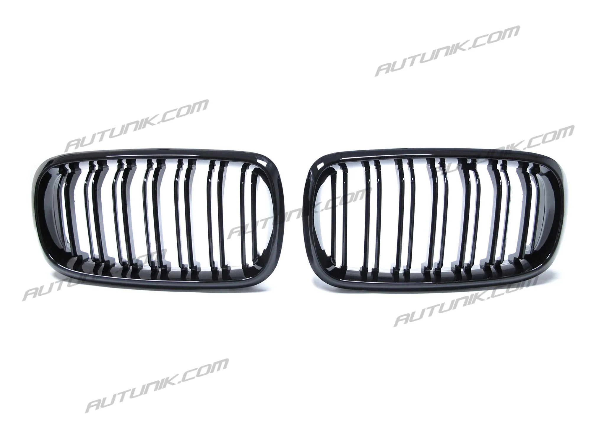 Gloss Black Dual Line Front Kidney Grill Grille For 2014-2018 BMW X5 F15 X6 F16 - Image 4